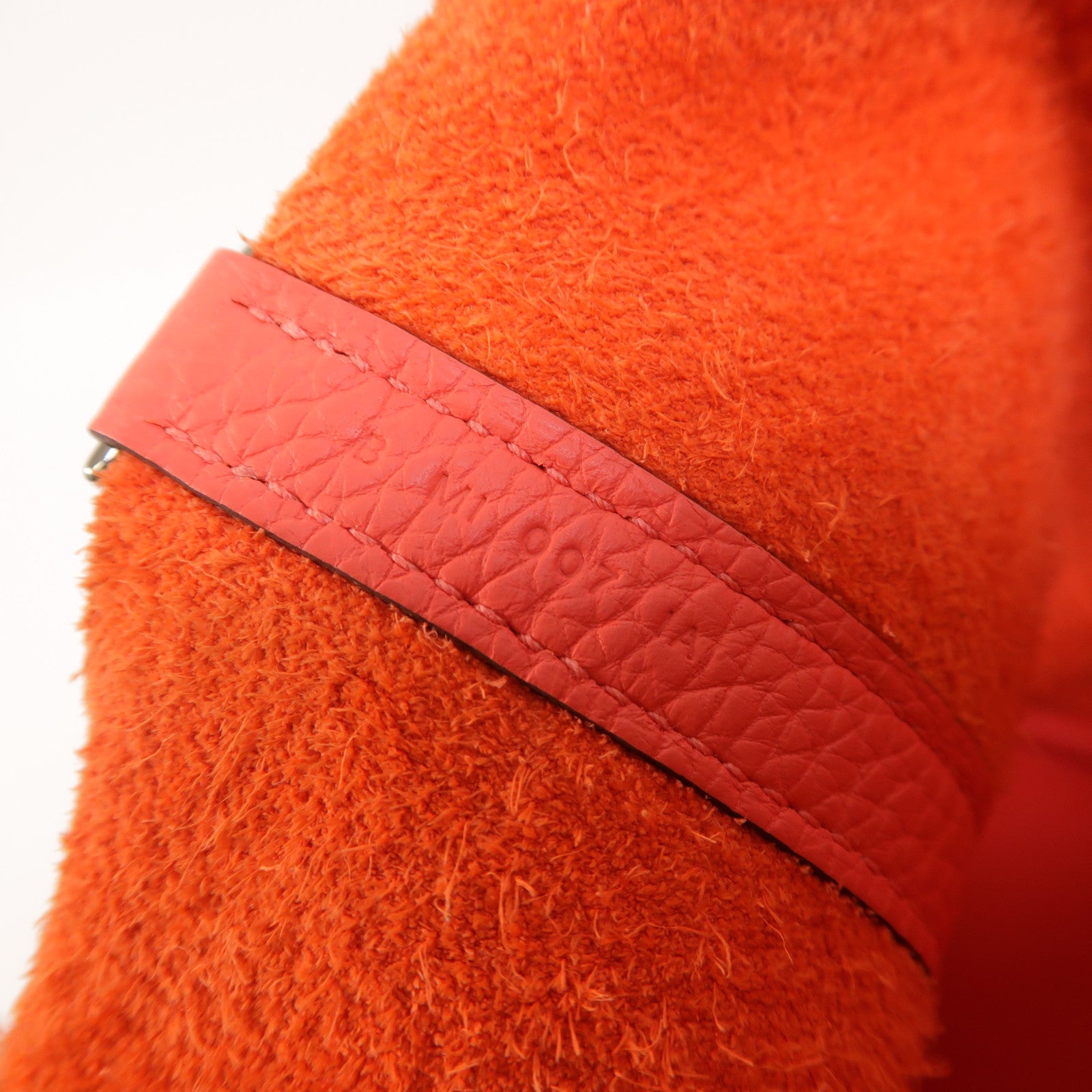 HERMES Clemence皮革Picotin PM手挽袋Rose Texas
