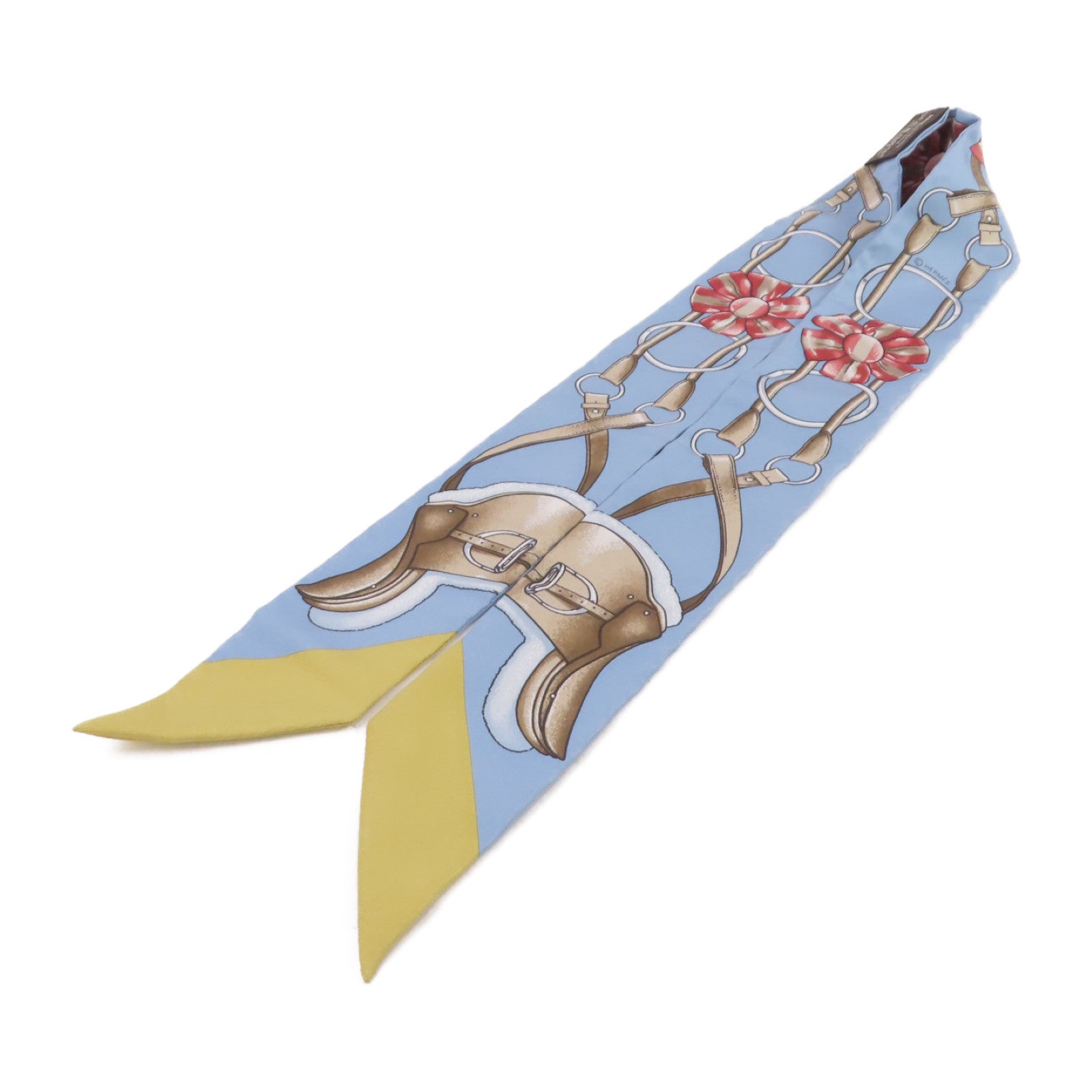 HERMES 【激減優惠】絲質Twilly Scarf絲巾藍色/啡色/紅色/彩色