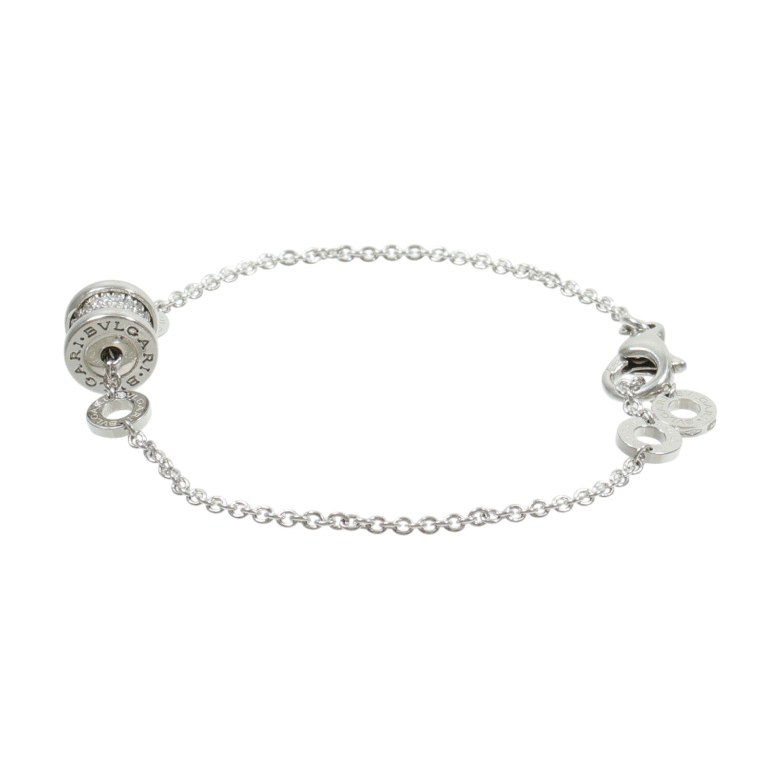 BVLGARI 18K白金B-zero1 Paved Bracelet鑽石手鏈