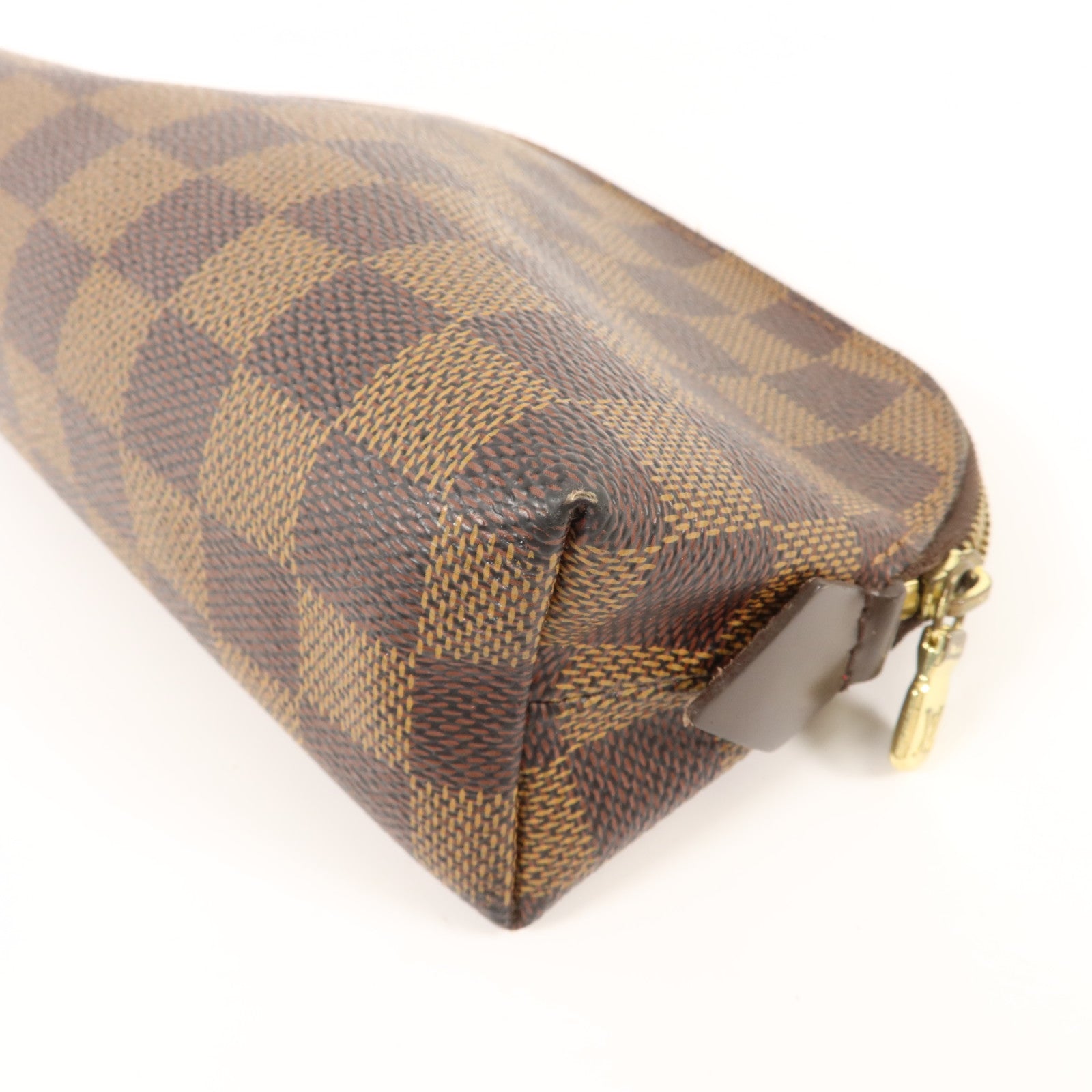 LOUIS VUITTON Damier Make Up Bag PM金扣化妝袋