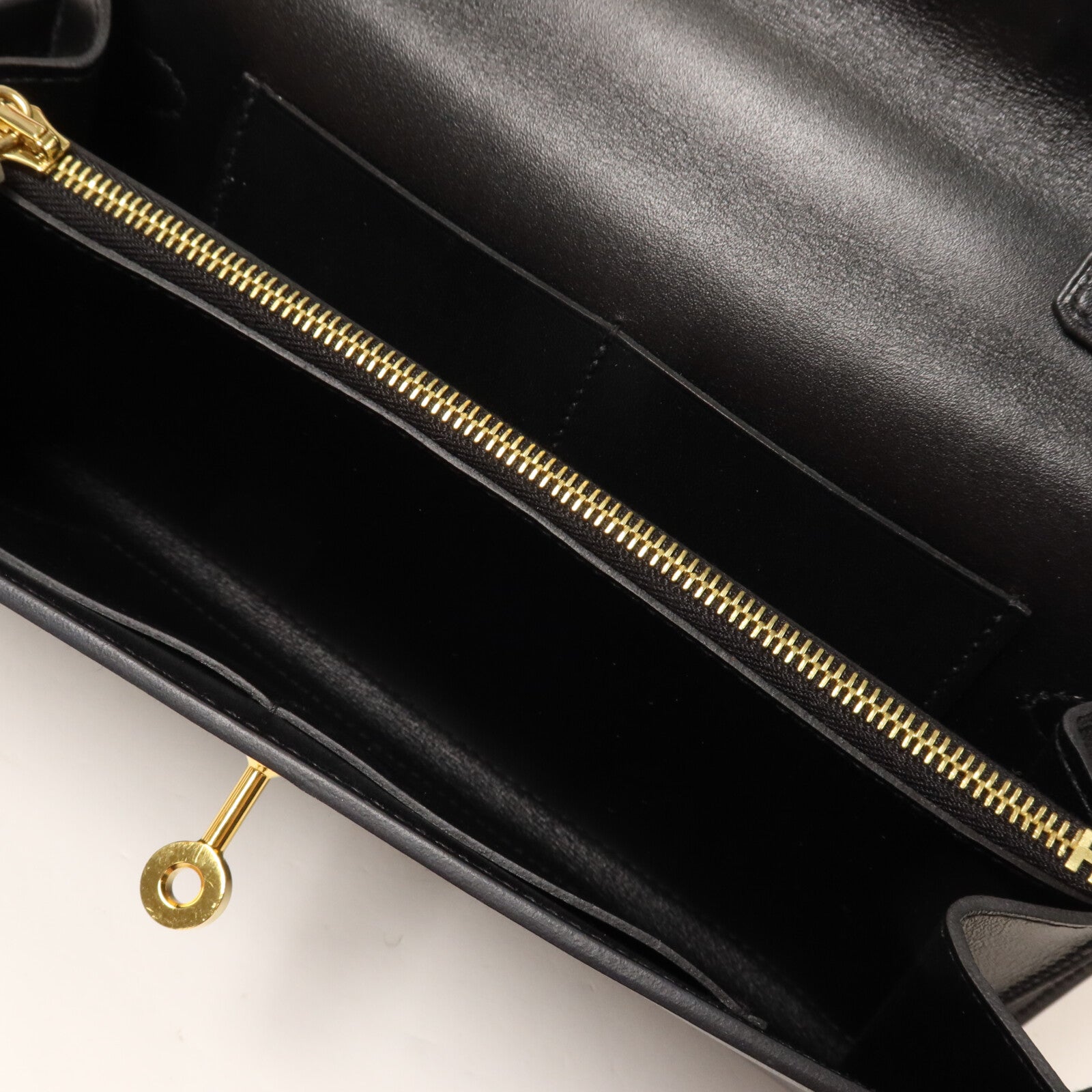 HERMES Box Calf皮革Kelly To Go肩背袋Noir
