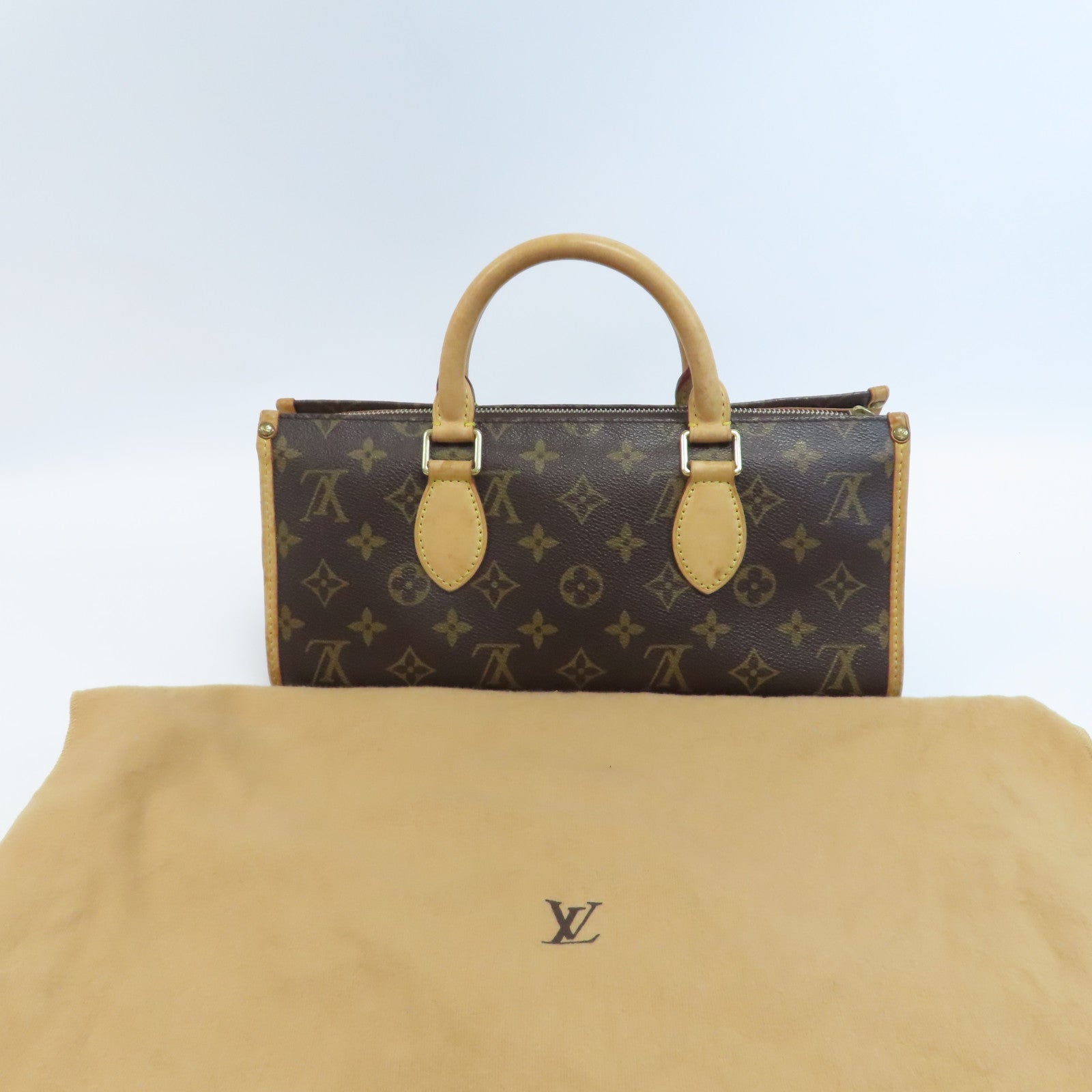 LOUIS VUITTON Monogram Popincourt金扣手挽袋啡色