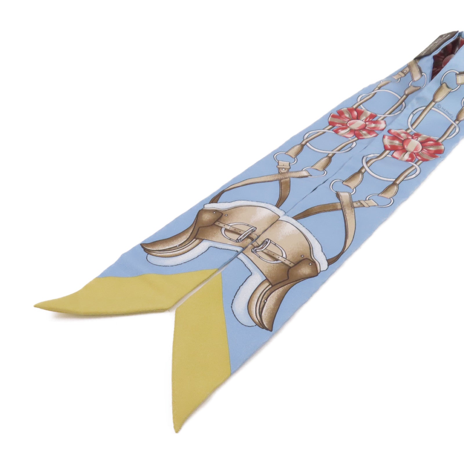 HERMES 【激減優惠】絲質Twilly Scarf絲巾藍色/啡色/紅色/彩色