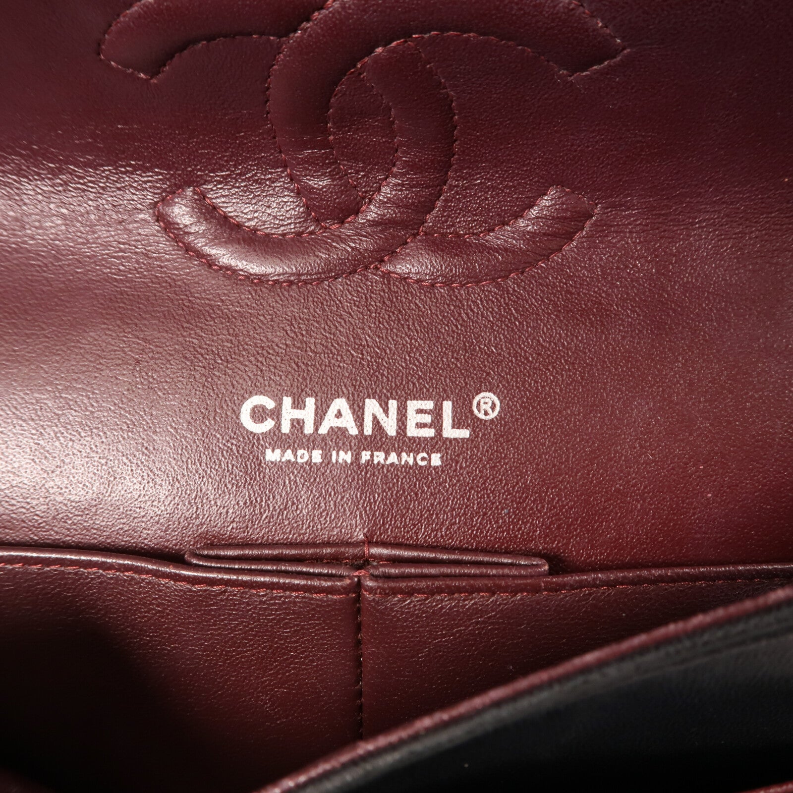 CHANEL 羊皮皮革Classic 25銀扣鏈帶肩背袋