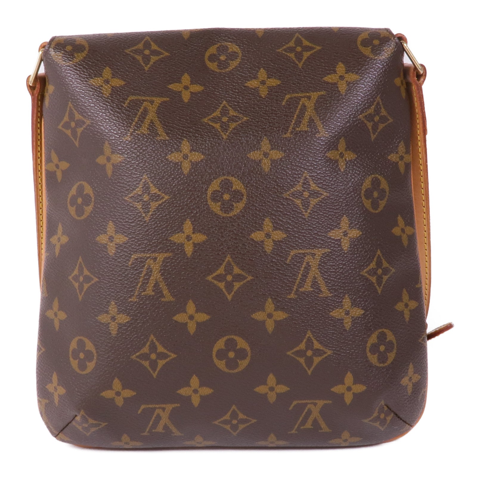 LOUIS VUITTON Monogram Musette Salsa金扣肩背袋棕色