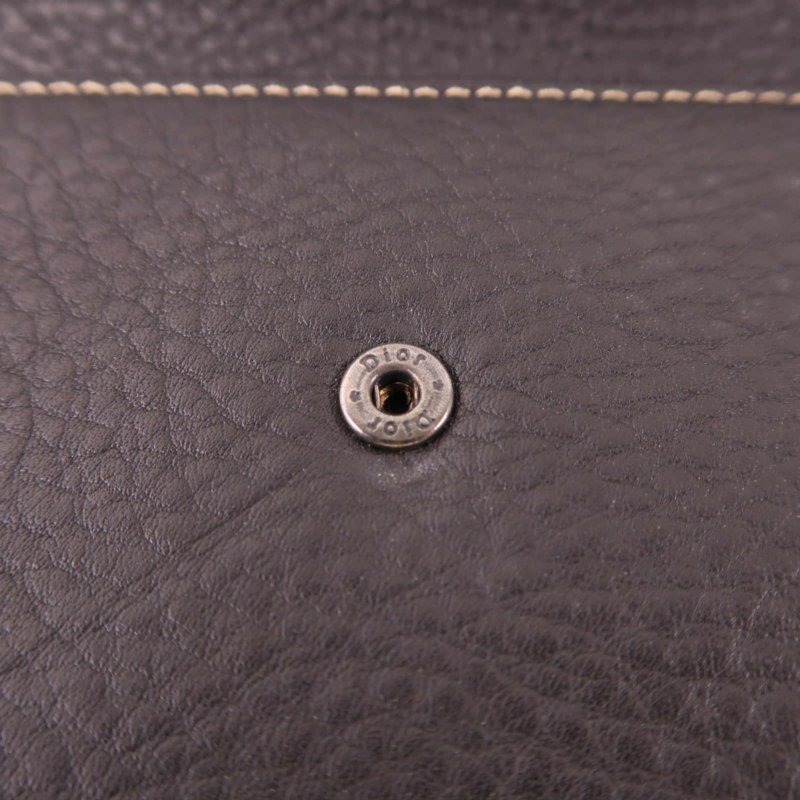 Dior 牛皮皮革Saddle Wallet金扣長錢包