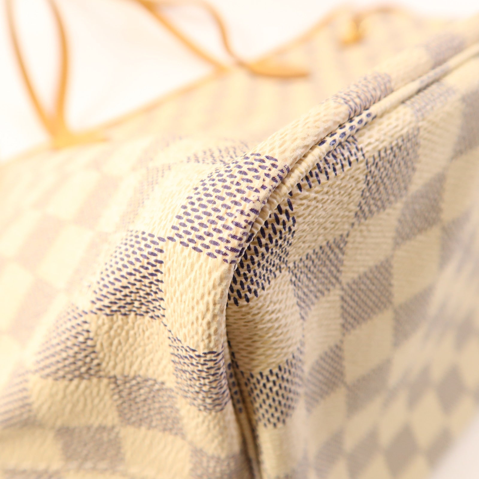 LOUIS VUITTON Damier Neverfull MM金扣手挽袋