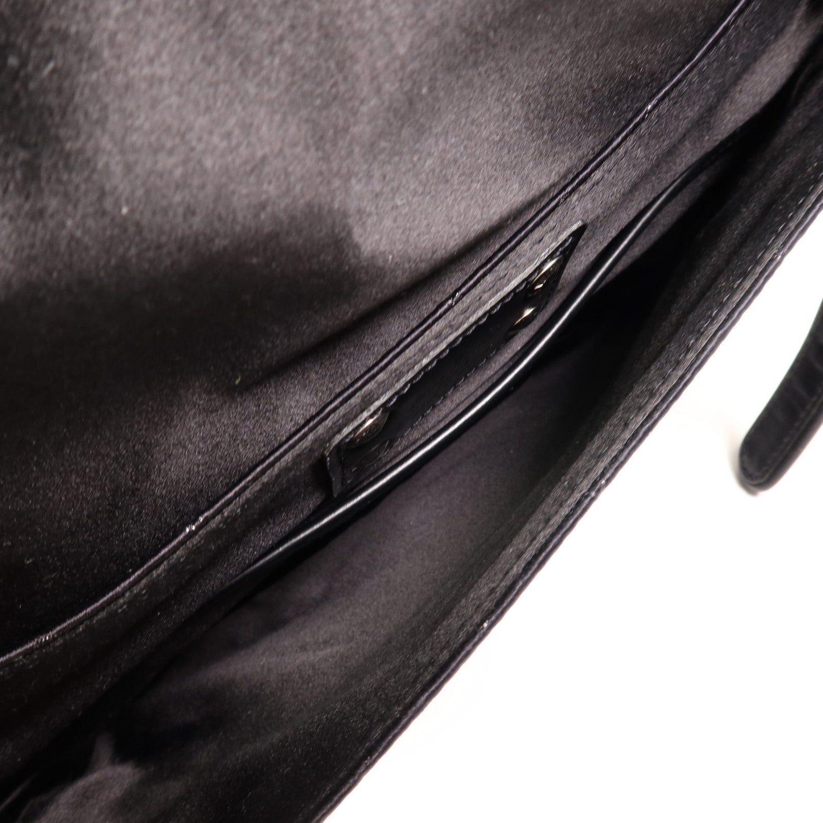 LOUIS VUITTON Monogram Satin Comte De Fe Musette銀扣肩背袋黑色