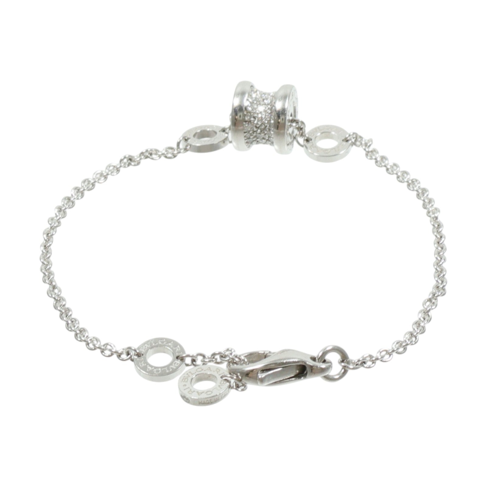 BVLGARI 18K白金B-zero1 Paved Bracelet鑽石手鏈