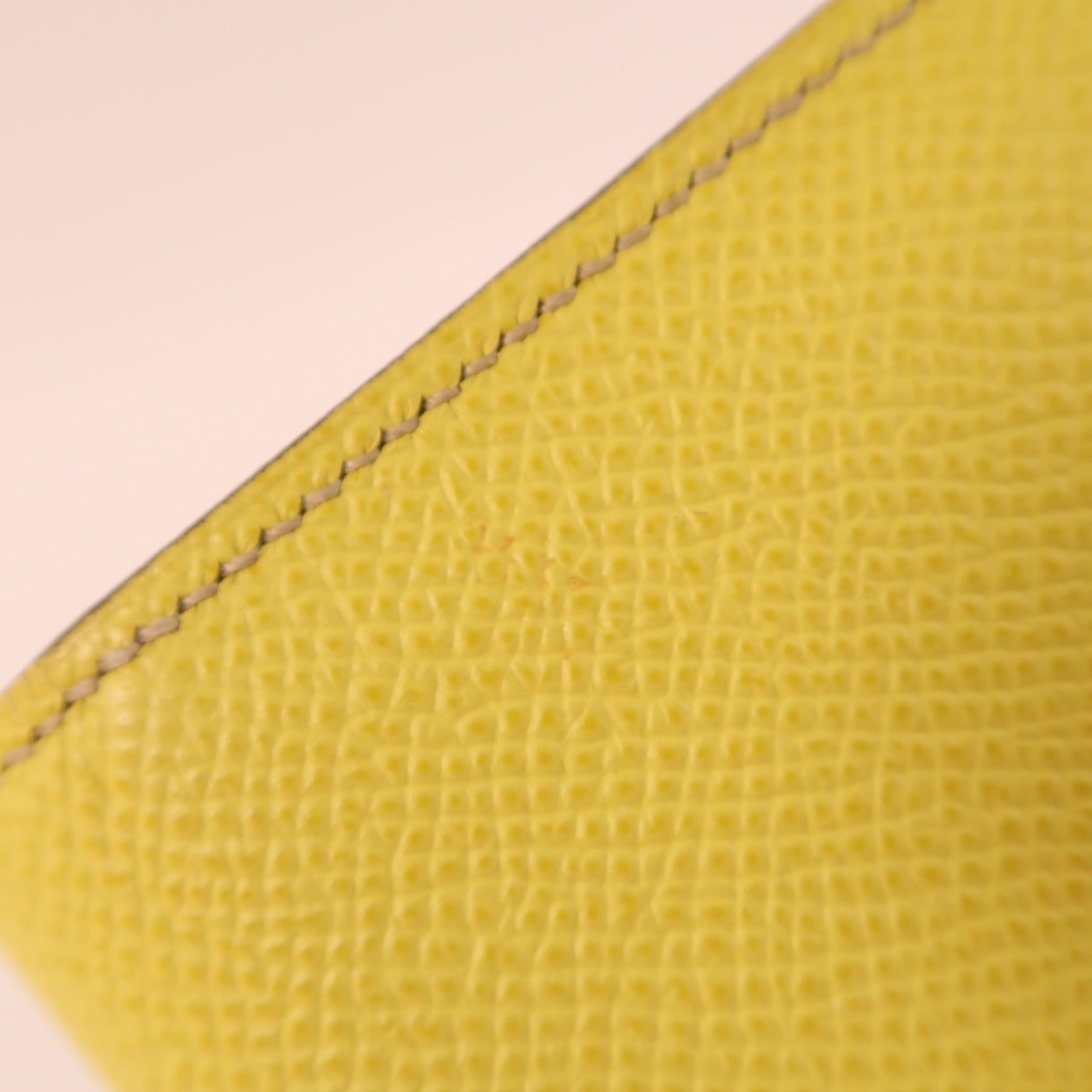 HERMES Epsom皮革Bearn Long Wallet銀扣長錢包Lime/Bleu Glacier