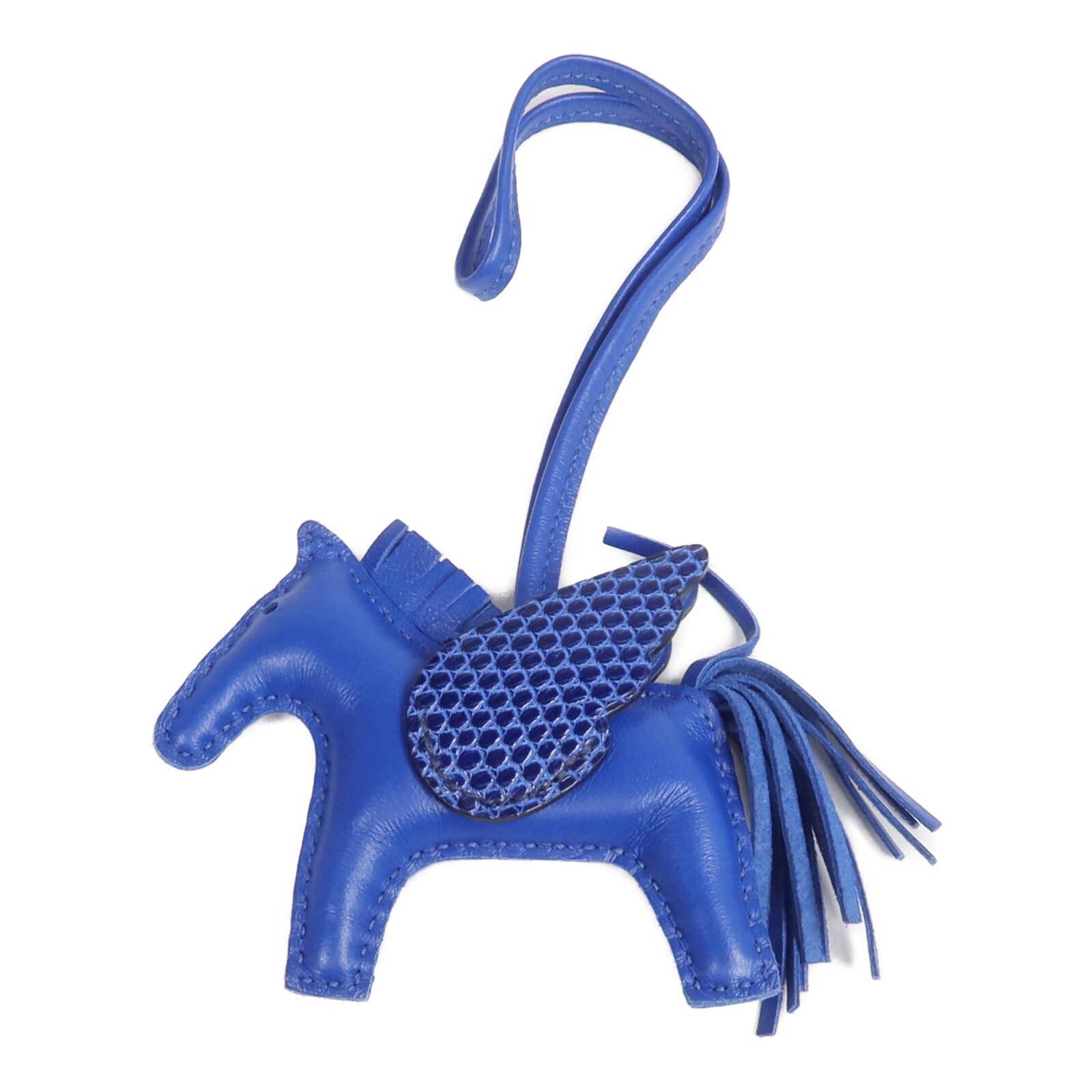 HERMES Milo皮革/Lizard皮革Rodeo Pegase PM掛飾