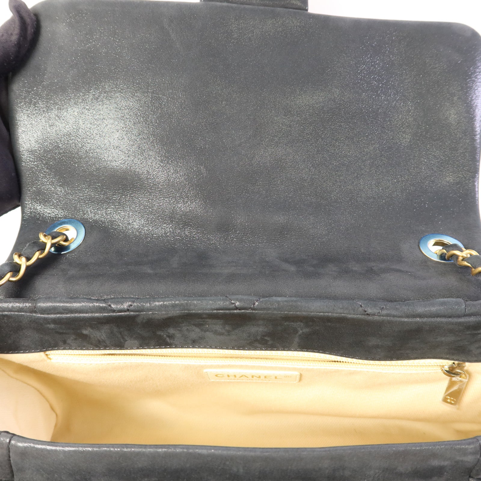 CHANEL 牛皮皮革Chain Shoulder Bag金扣鏈帶肩背袋