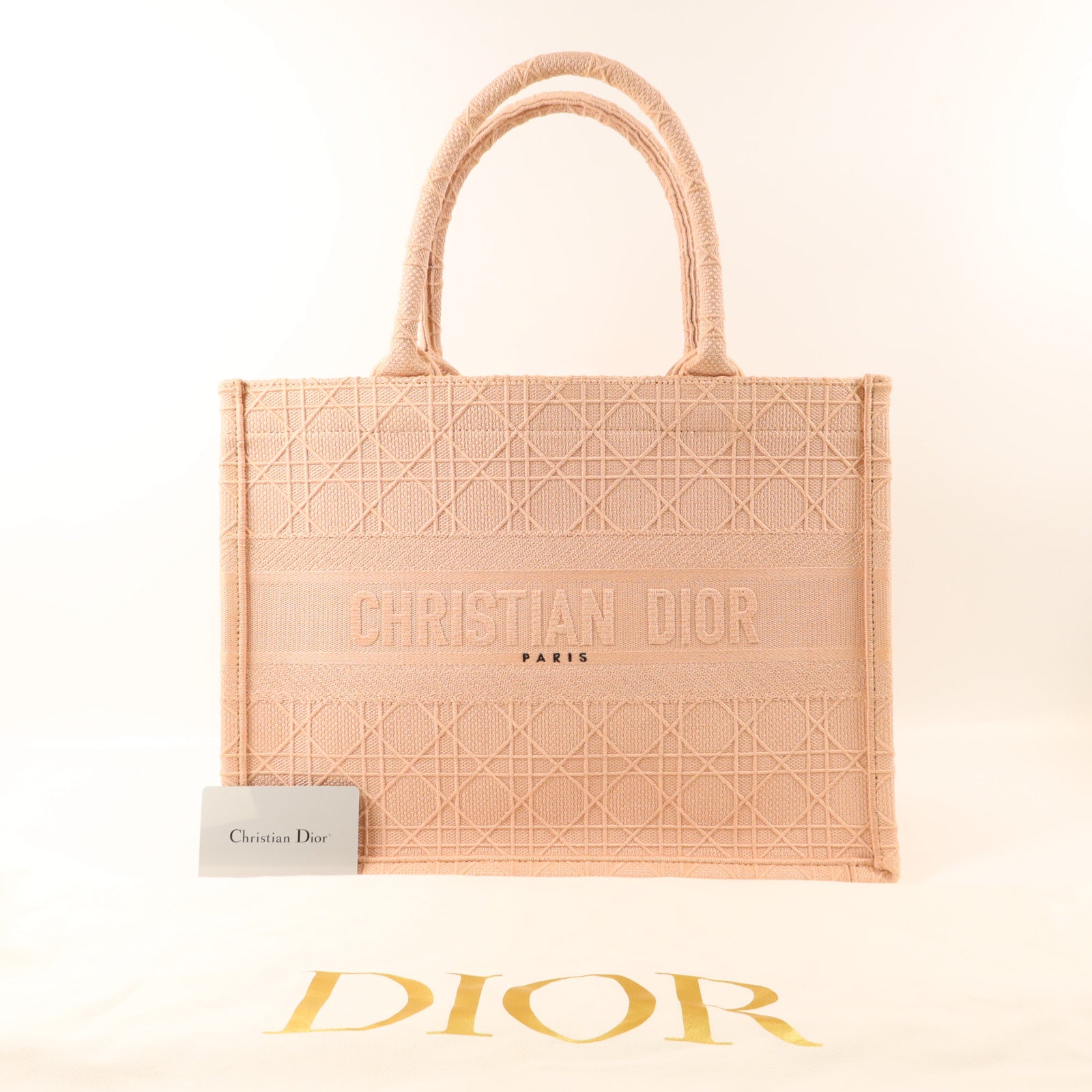 Dior 帆布Cannage Book Tote手挽袋