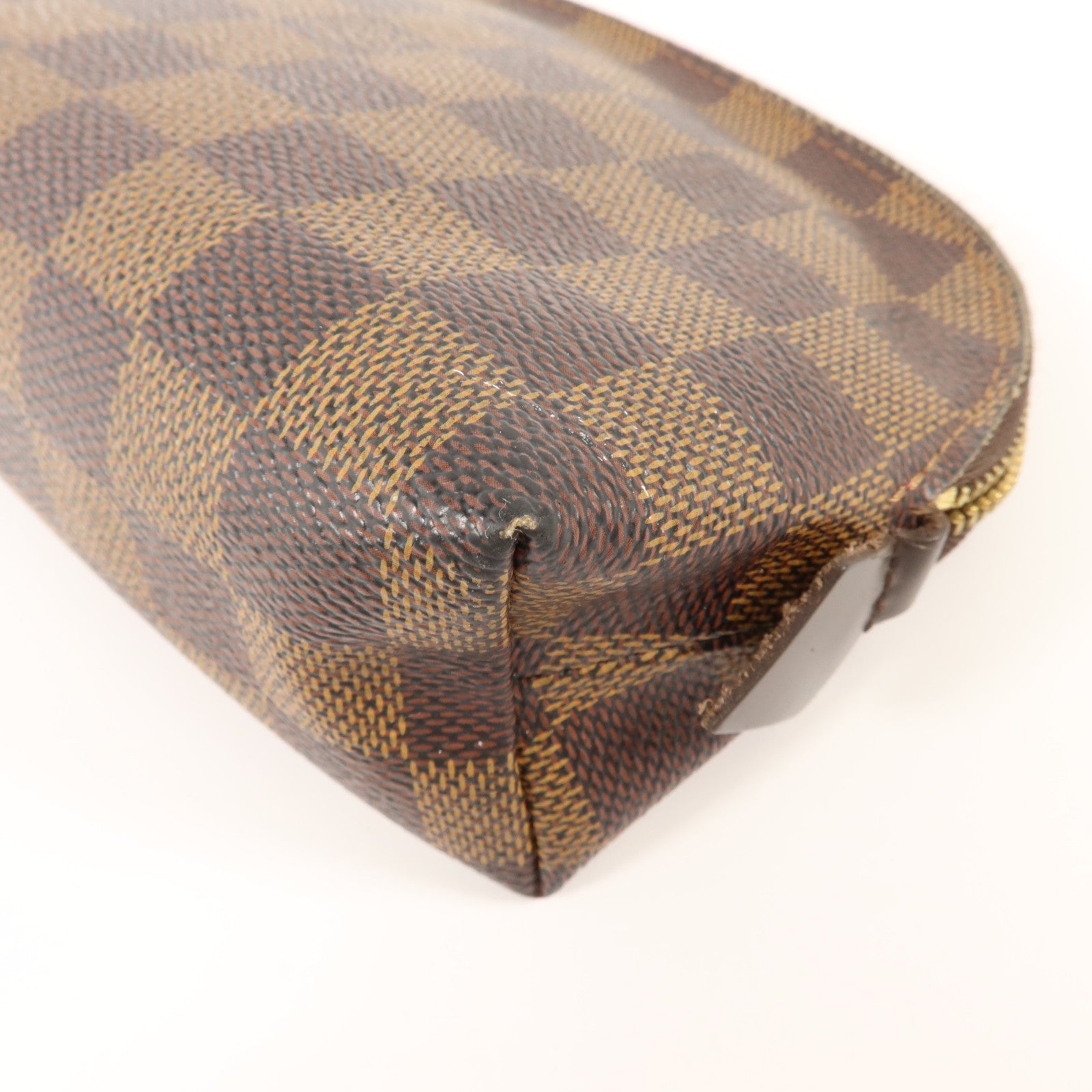 LOUIS VUITTON Damier Make Up Bag PM金扣化妝袋
