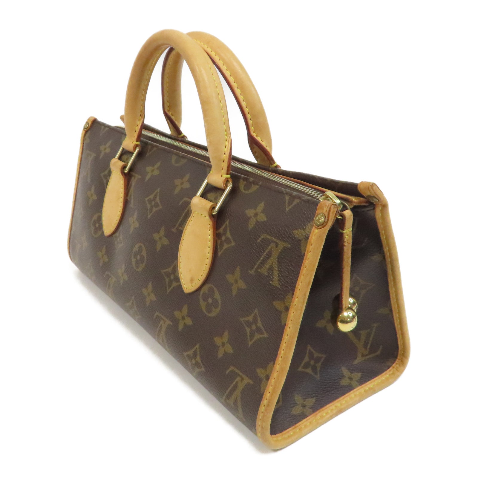 LOUIS VUITTON Monogram Popincourt金扣手挽袋啡色