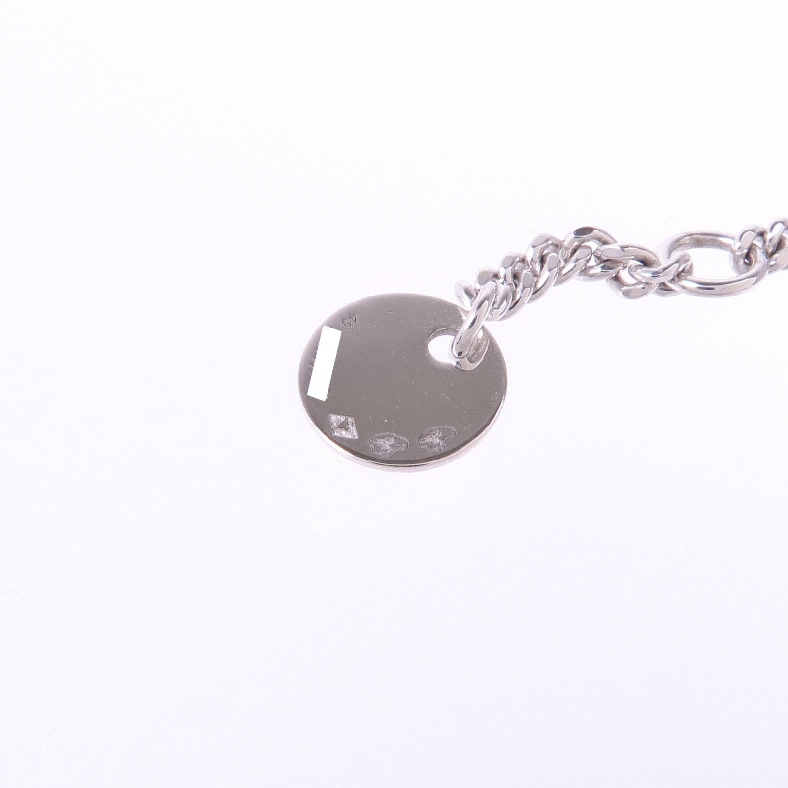 HERMES 18K白金Etriviere Pendant鑽石項鍊