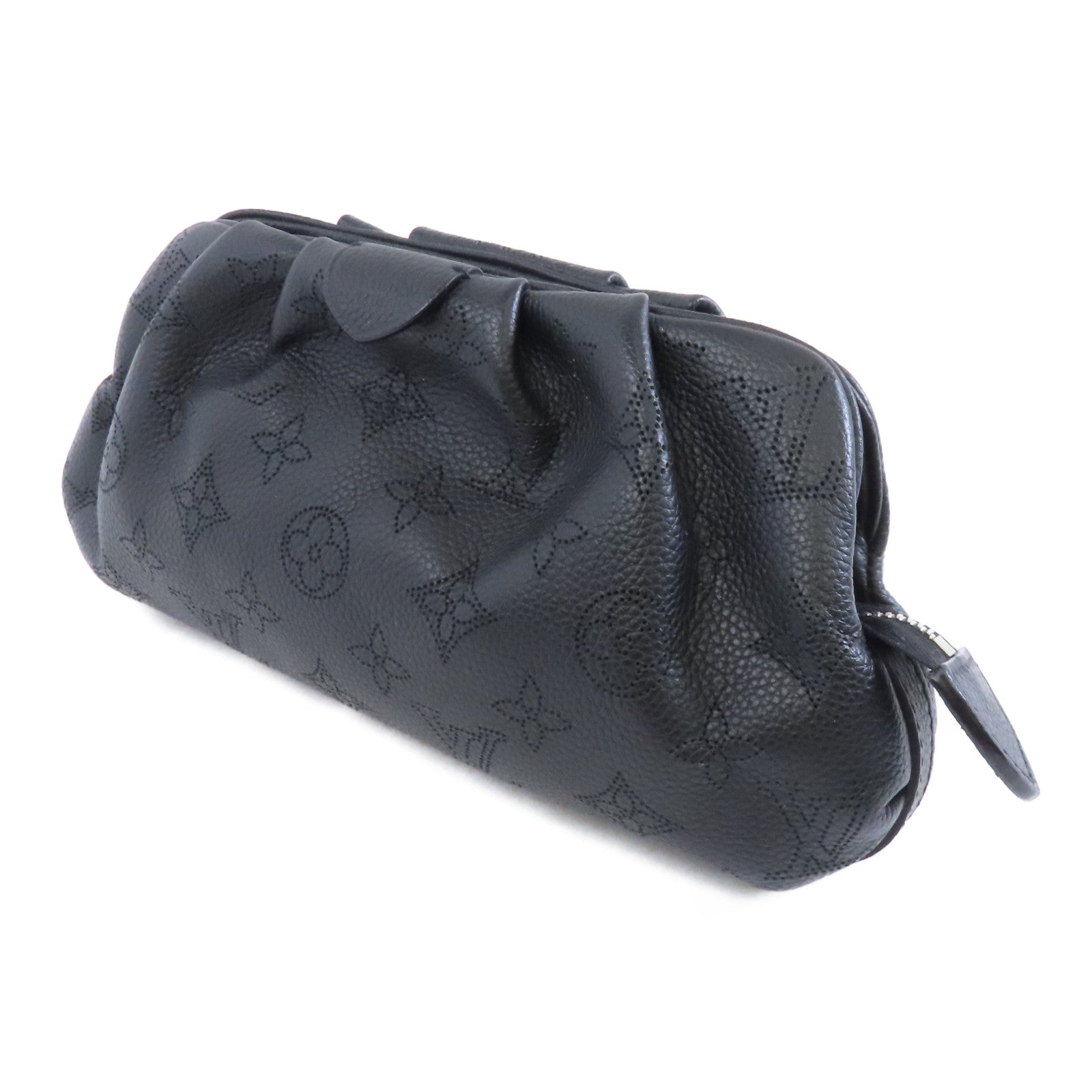 LOUIS VUITTON Mahina Mini Scara銀扣肩背袋黑色