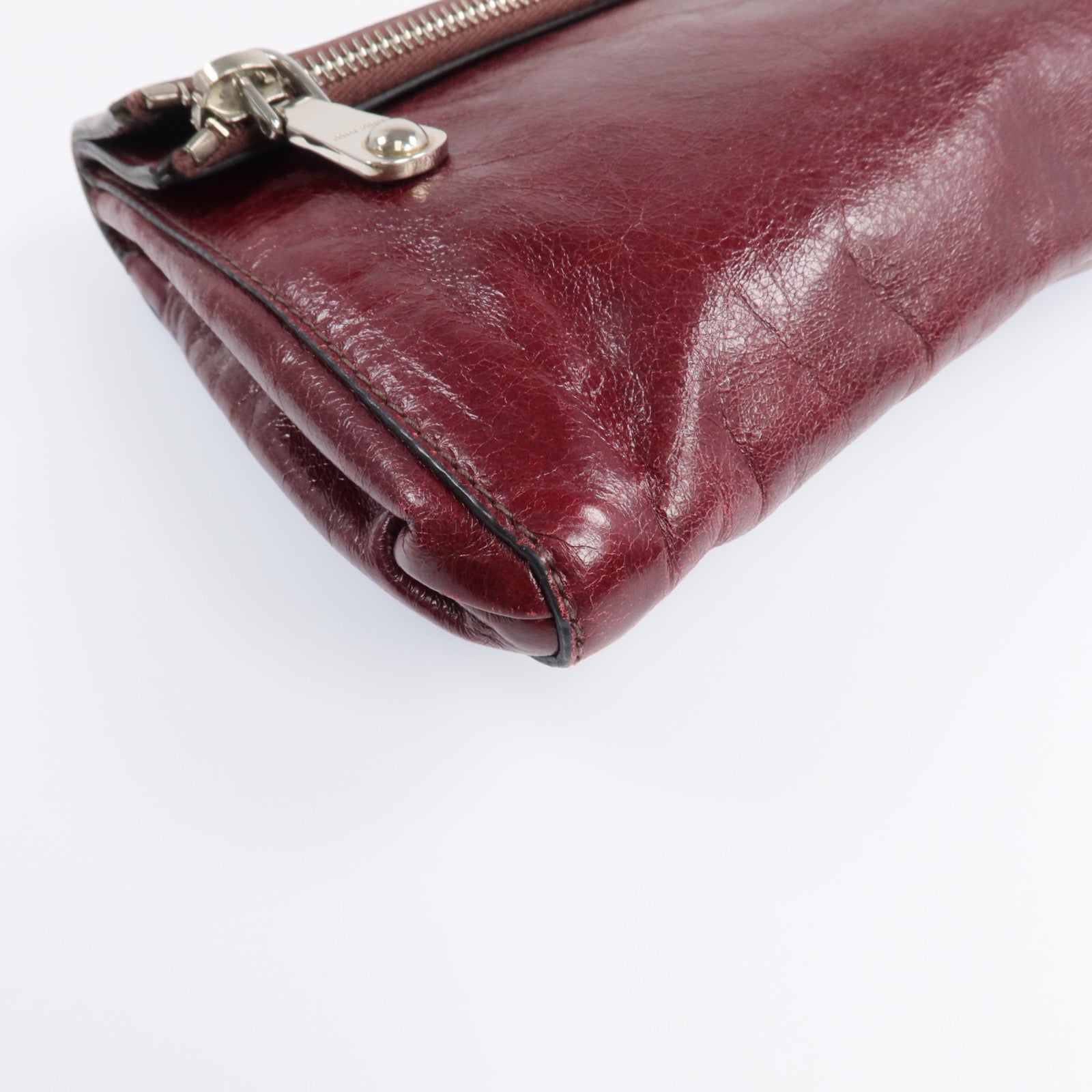 Miu Miu 牛皮皮革Clutch Bag銀扣手拿包