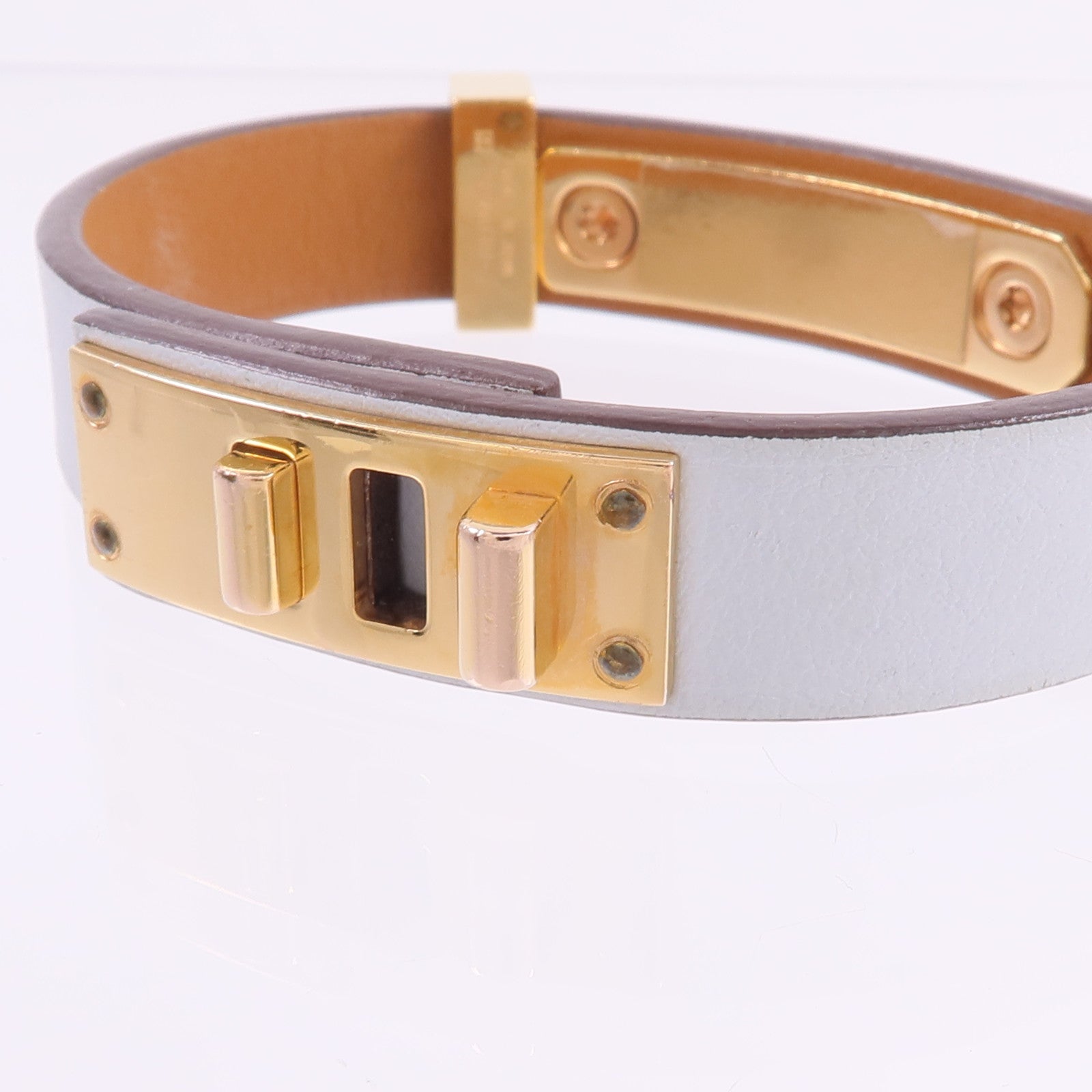 HERMES Swift皮革As De Coeur Bracelet手帶Bleu Brume