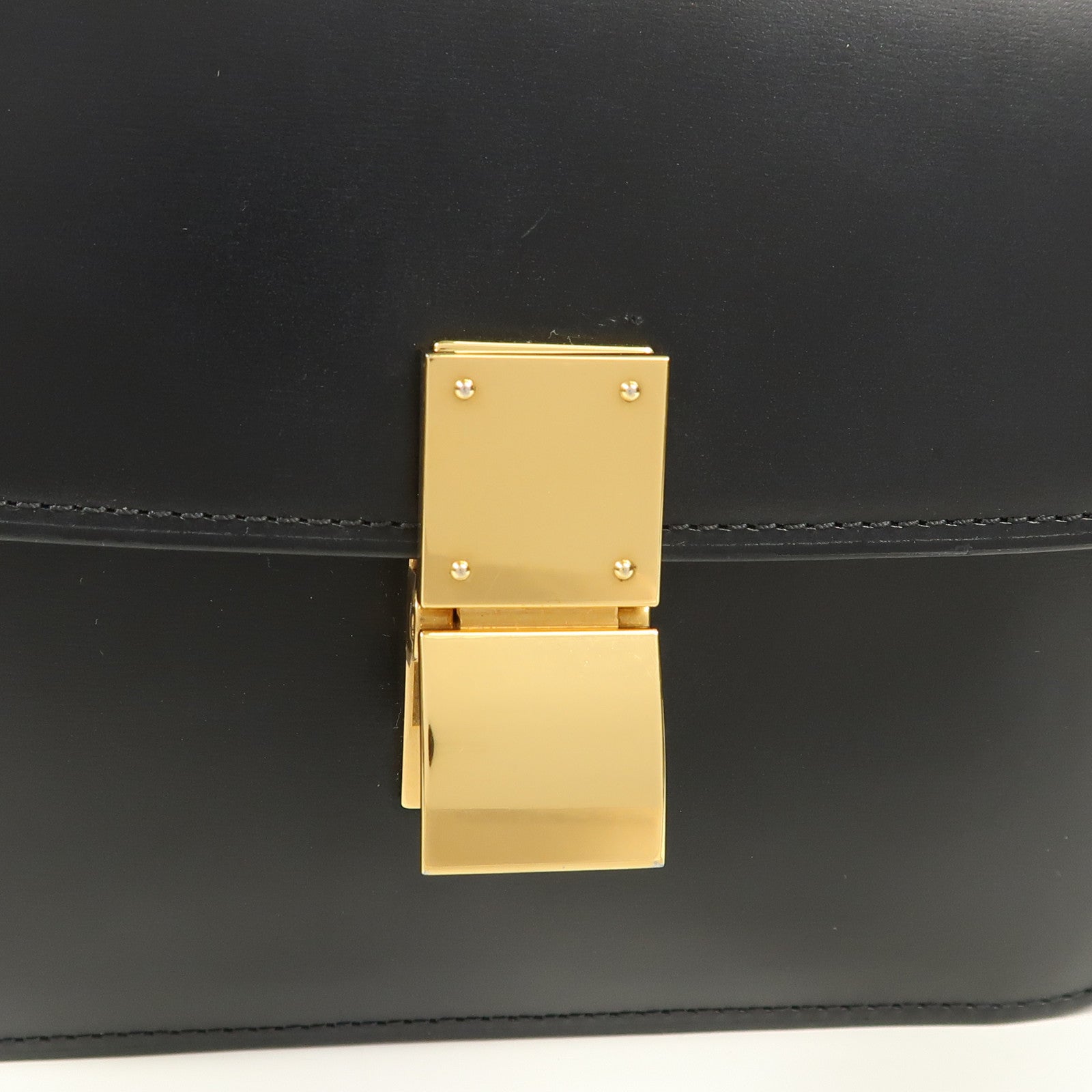 CELINE 牛皮皮革Celine Box Small金扣肩背袋