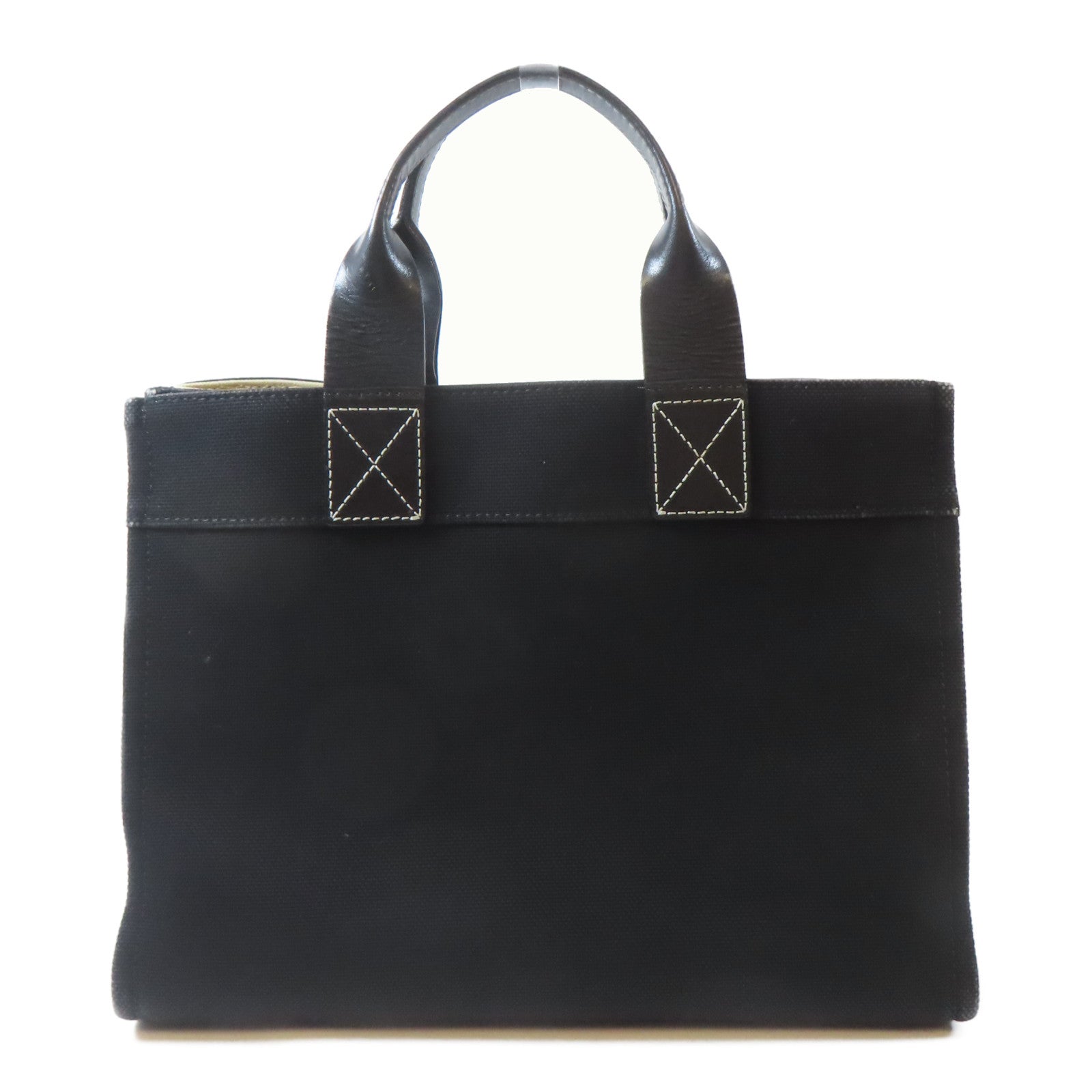 BURBERRY BLUE LABEL 帆布Tote Bag銀扣手挽袋黑色