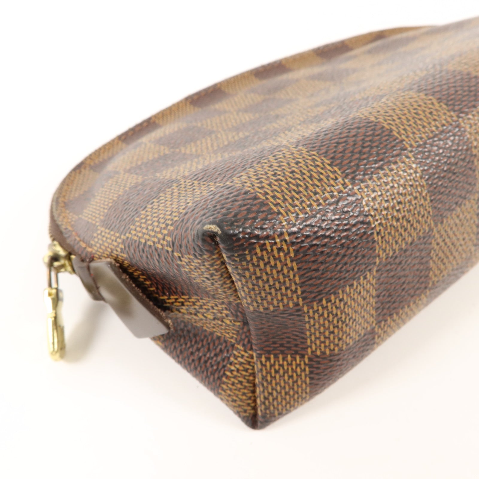 LOUIS VUITTON Damier Make Up Bag PM金扣化妝袋