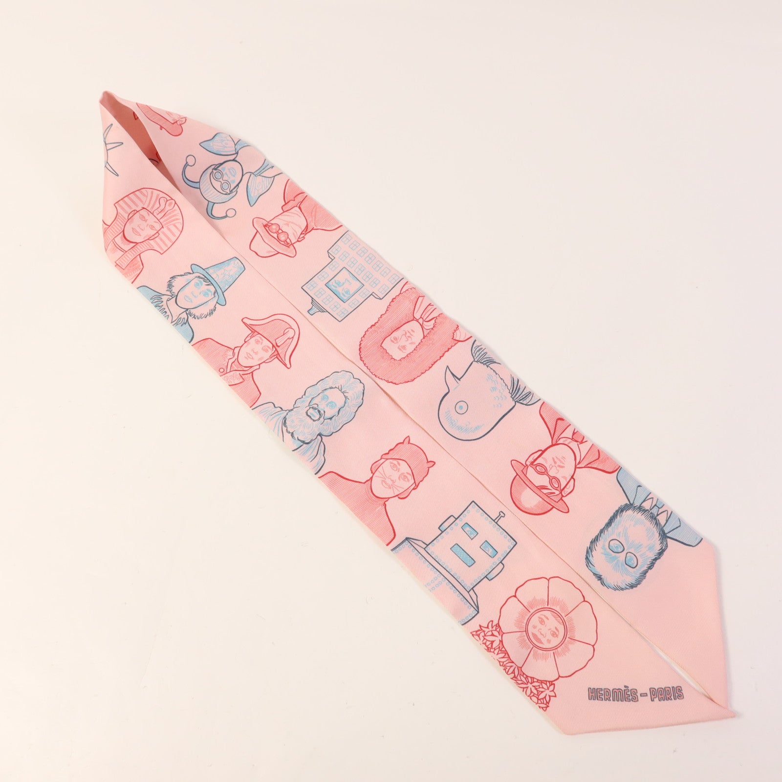 HERMES 【激減優惠】絲質Twilly絲巾