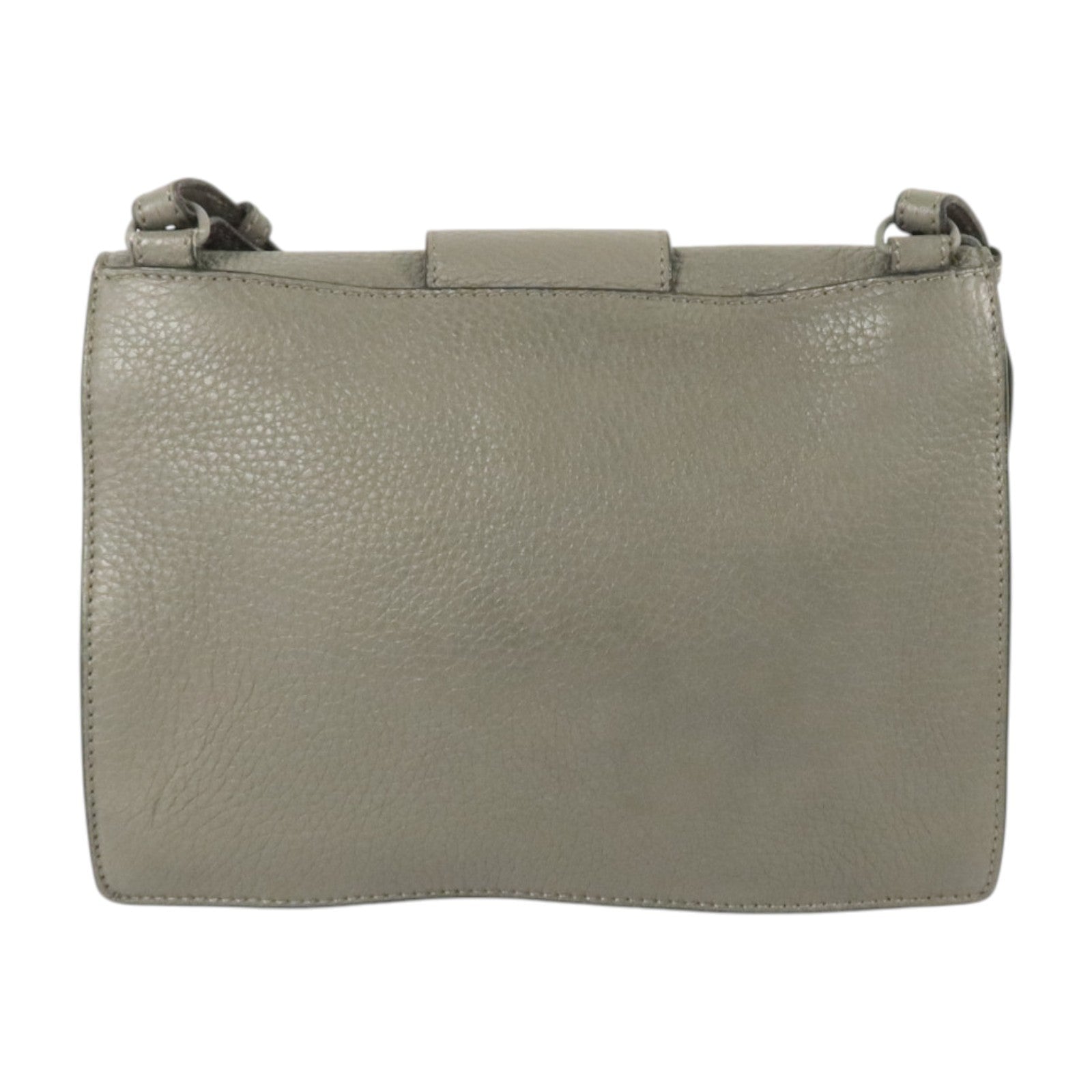 FENDI 牛皮皮革Flat Baguette銀扣肩背袋