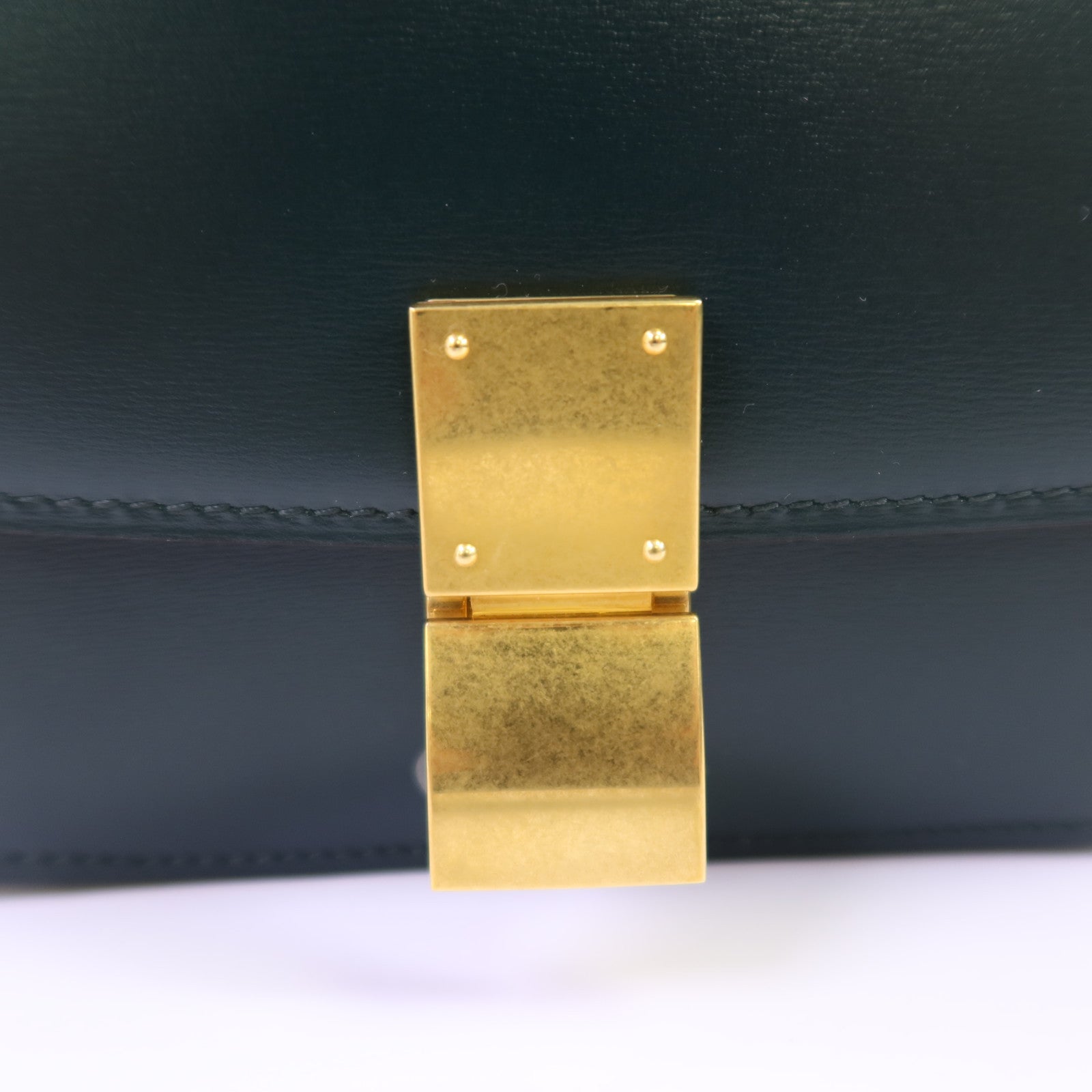 CELINE 【激減優惠】牛皮皮革Mini Classic Box金扣肩背袋