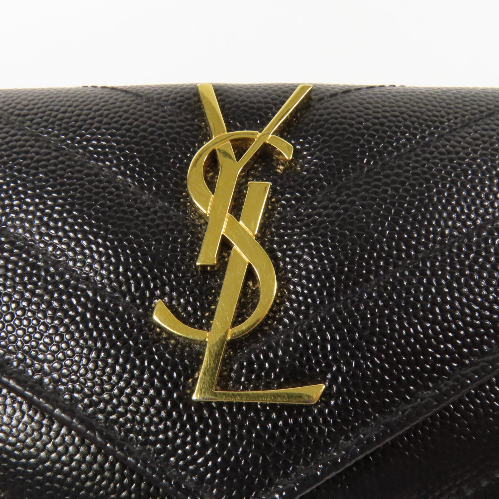 SAINT LAURENT 牛皮皮革Card Case金扣卡片套