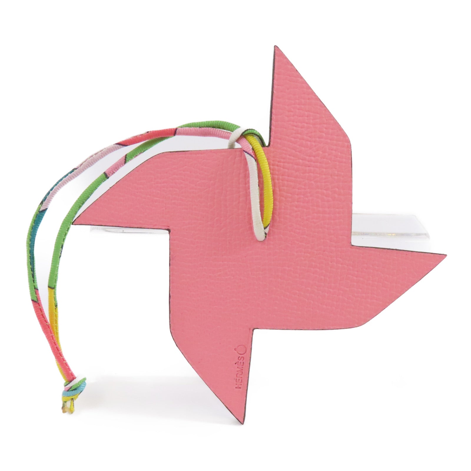 HERMES Epsom皮革Charm掛飾Rose Confetti/粉紅色