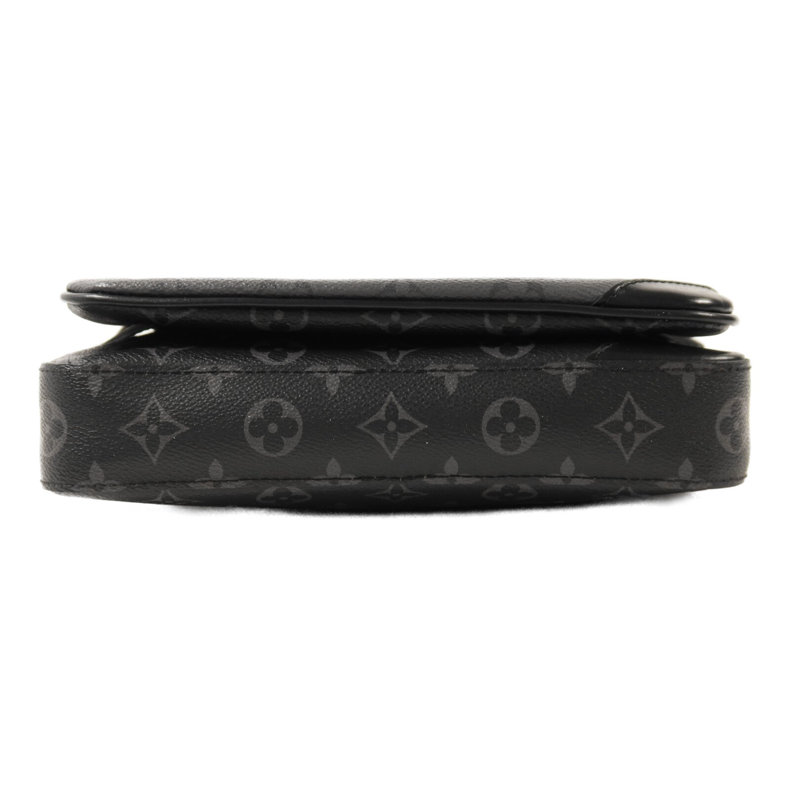 LOUIS VUITTON Monogram Eclipse Reverse Trio Messenger銀扣肩背袋灰色