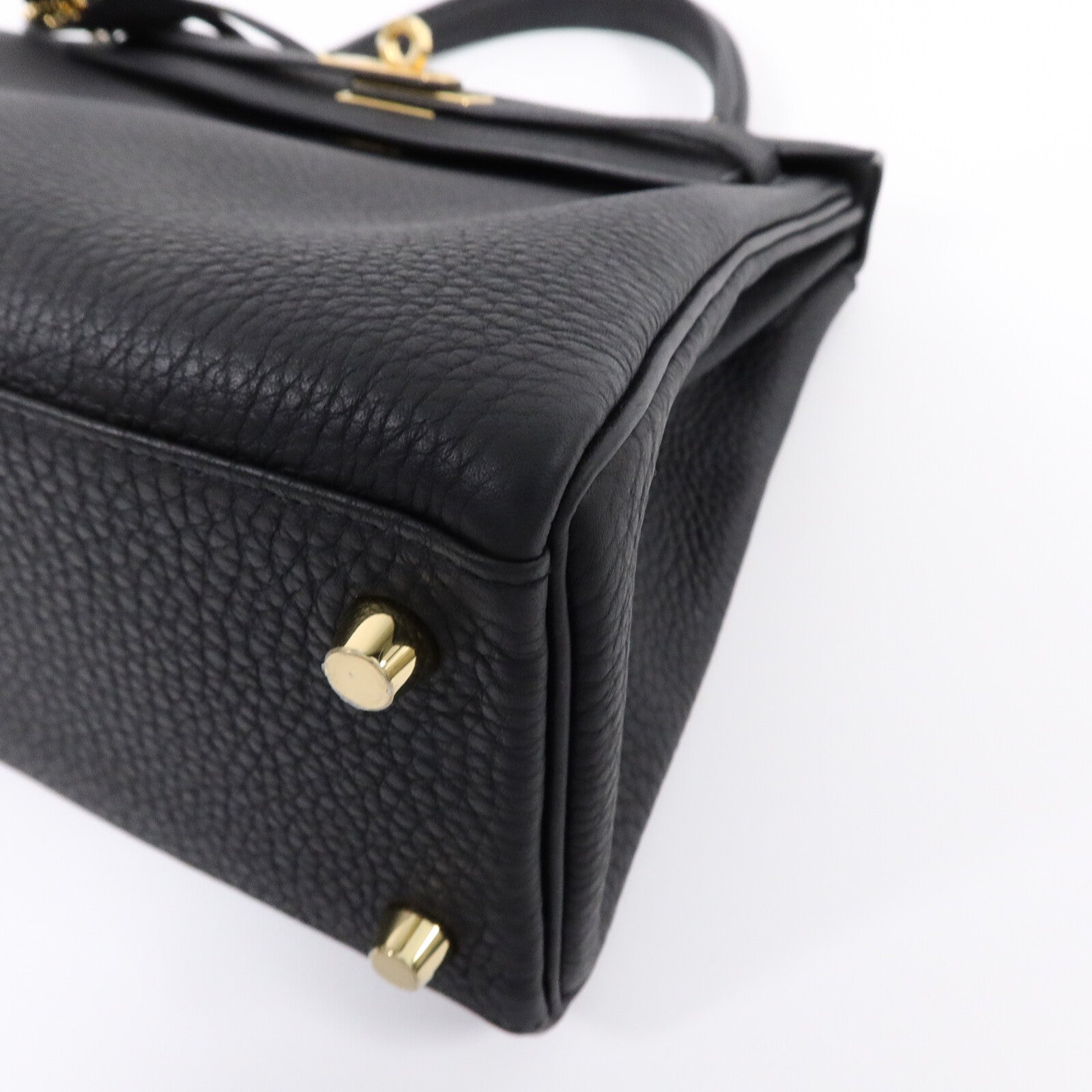 HERMES 【激減優惠】Togo皮革Kelly 25手挽肩背兩用袋Noir