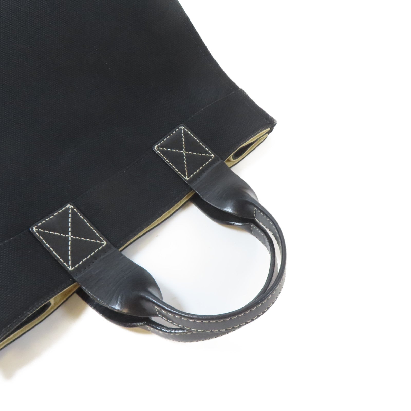 BURBERRY BLUE LABEL 帆布Tote Bag銀扣手挽袋黑色