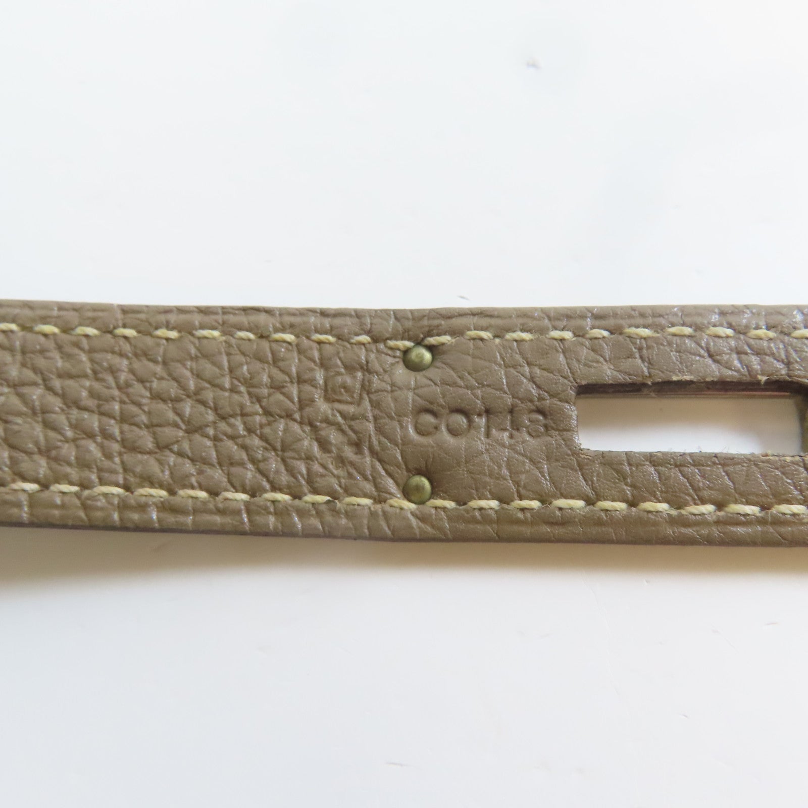 HERMES 【激減優惠】Togo皮革Kelly 35銀扣手挽肩背兩用袋大象灰色