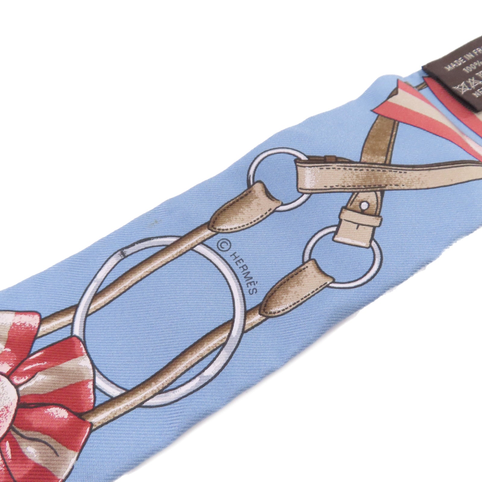 HERMES 【激減優惠】絲質Twilly Scarf絲巾藍色/啡色/紅色/彩色