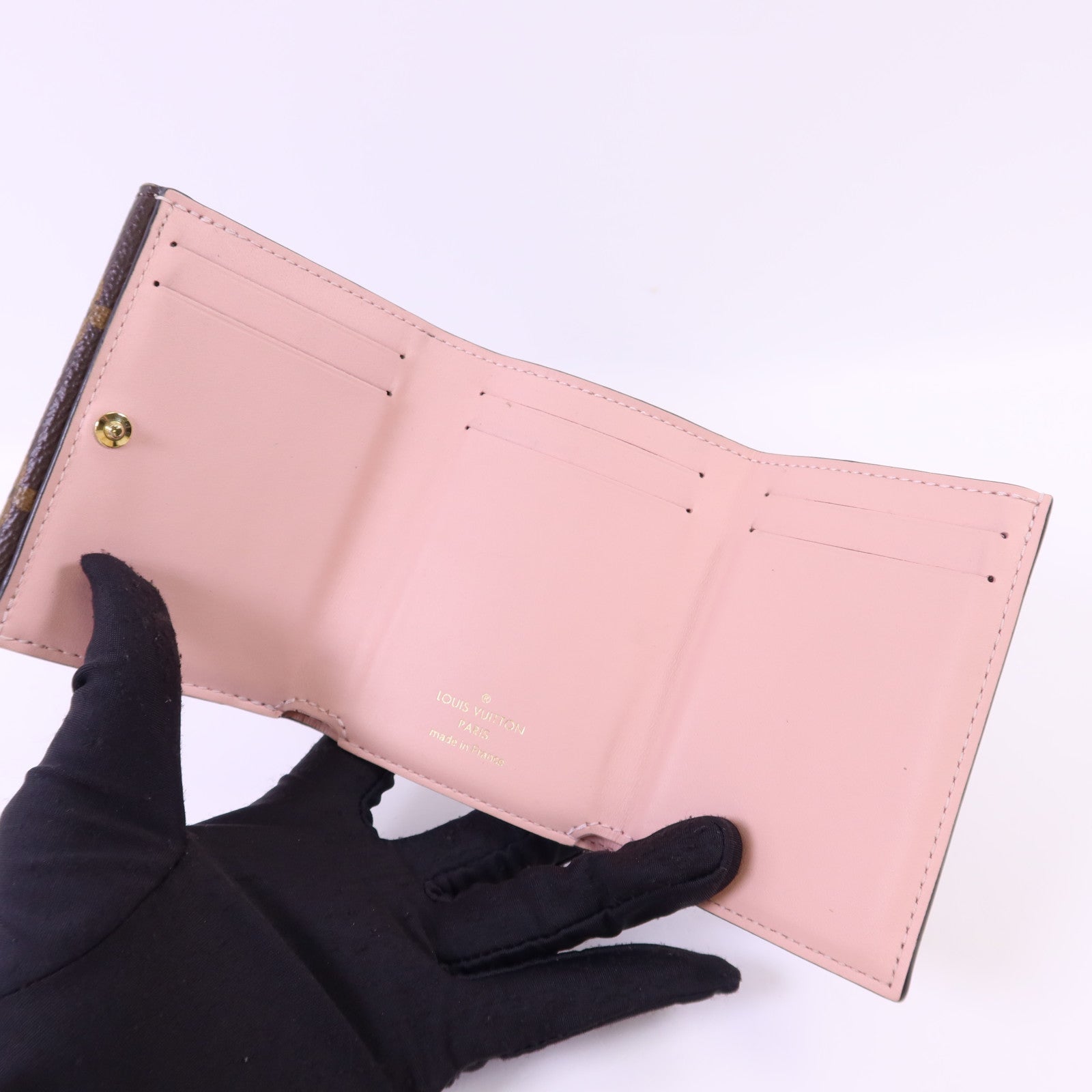 LOUIS VUITTON Monogram Celeste Trifold Wallet金扣錢包