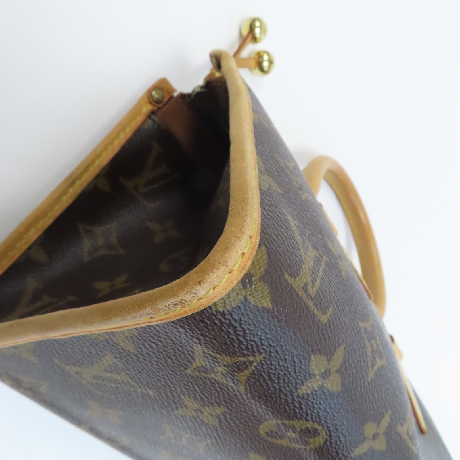 LOUIS VUITTON Monogram Popincourt金扣手挽袋啡色
