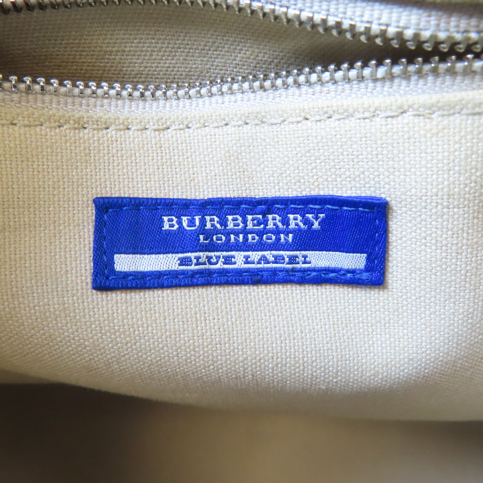 BURBERRY BLUE LABEL 帆布Tote Bag銀扣手挽袋黑色