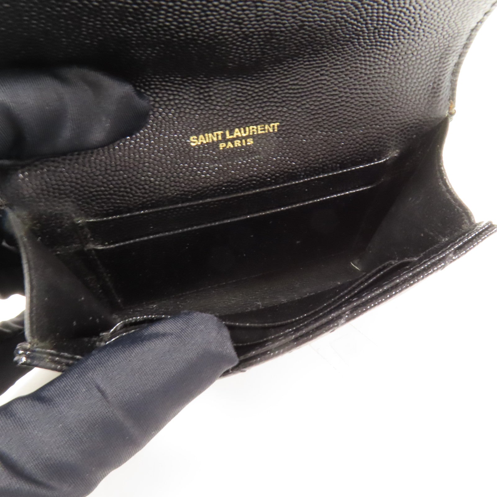 SAINT LAURENT 牛皮皮革Card Case金扣卡片套