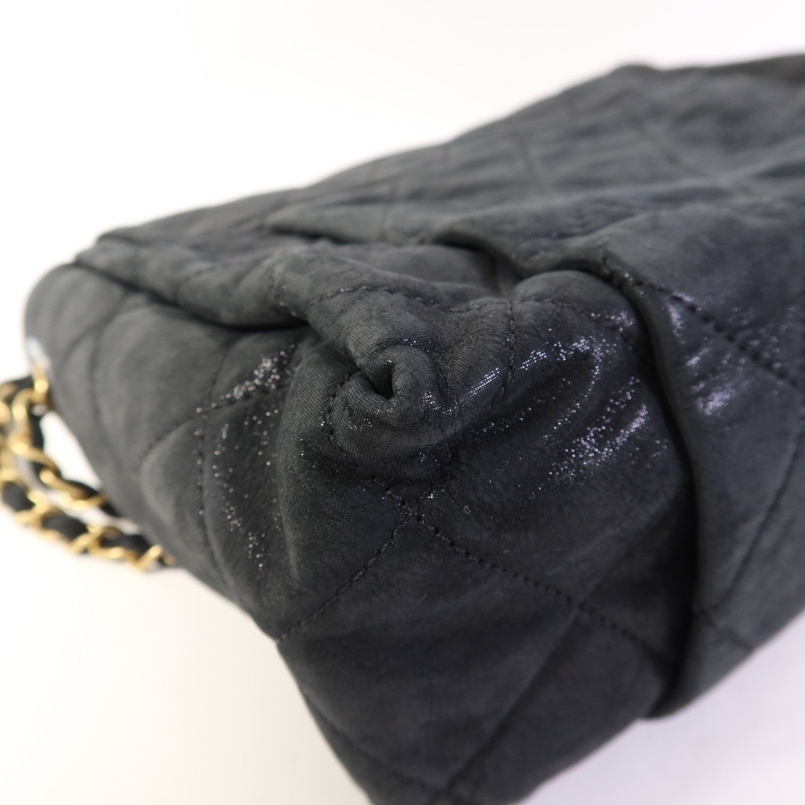 CHANEL 牛皮皮革Chain Shoulder Bag金扣鏈帶肩背袋