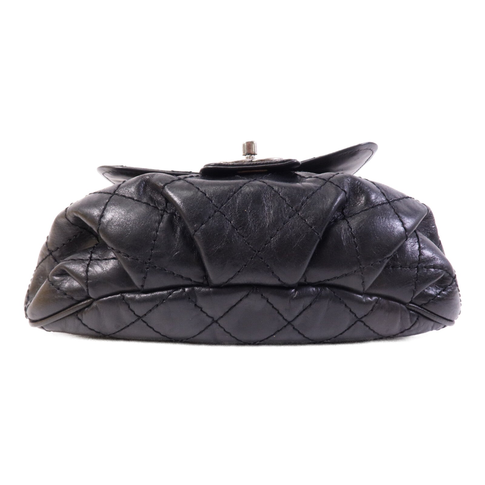 CHANEL 牛皮皮革/羊皮皮革Chain Shoulder Bag銀扣鏈帶肩背袋