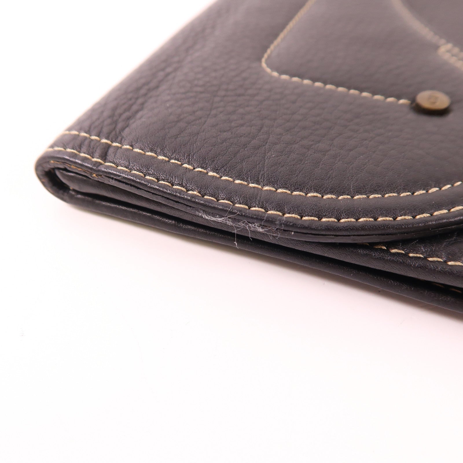 Dior 牛皮皮革Saddle Wallet金扣長錢包