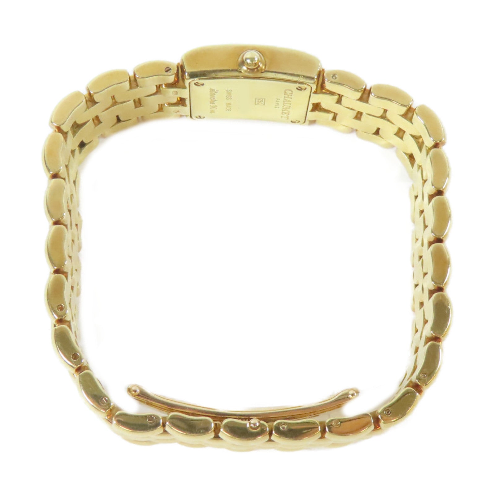 Chaumet Classic Gold Tone PS 18K黃金手錶石英機芯米色