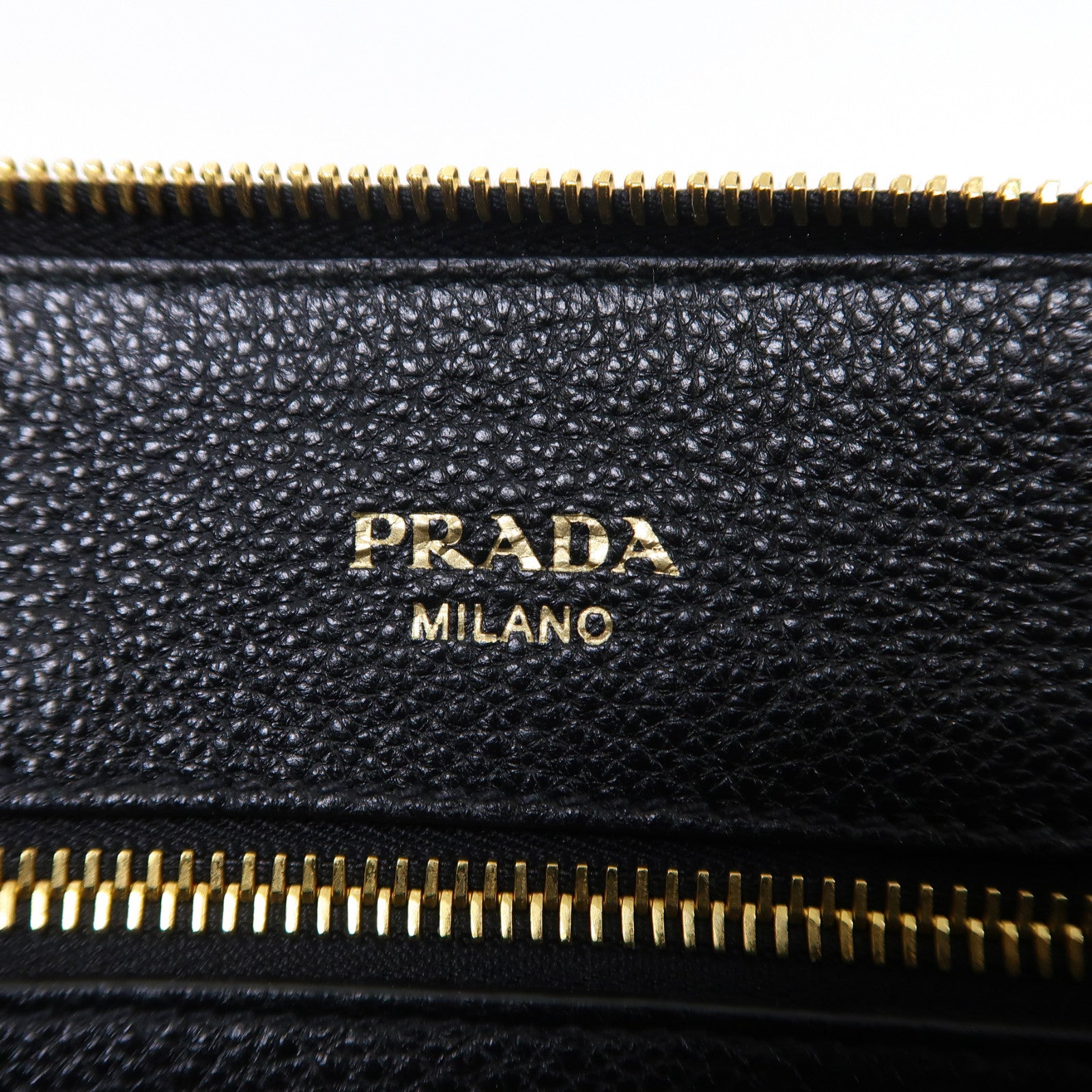 PRADA 皮革2 Way Shoulder金扣手挽肩背兩用袋黑色