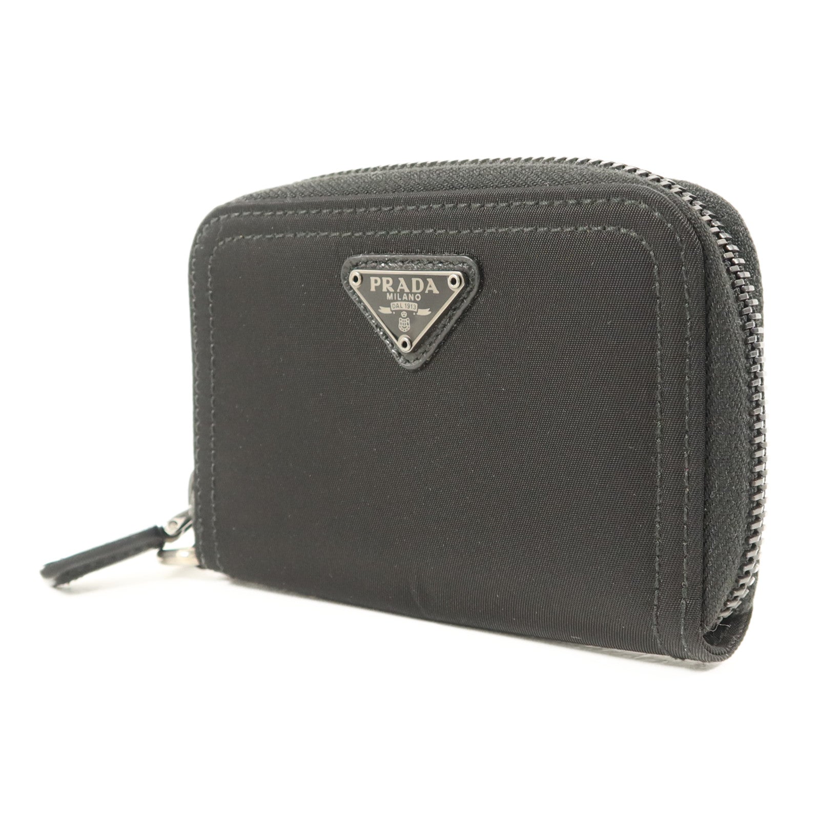 PRADA 尼龍Card Case With Strap銀扣卡片套