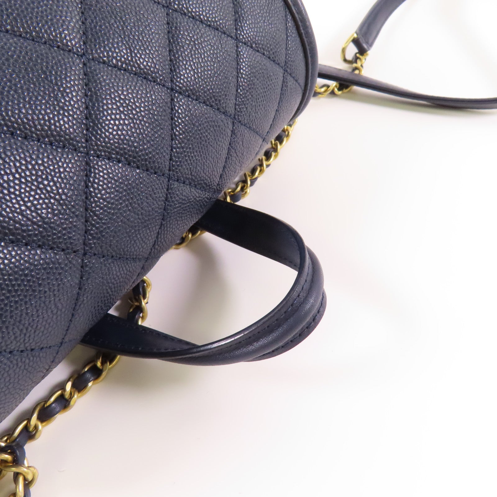 CHANEL 【激減優惠】牛皮皮革Backpack金扣鏈帶背包