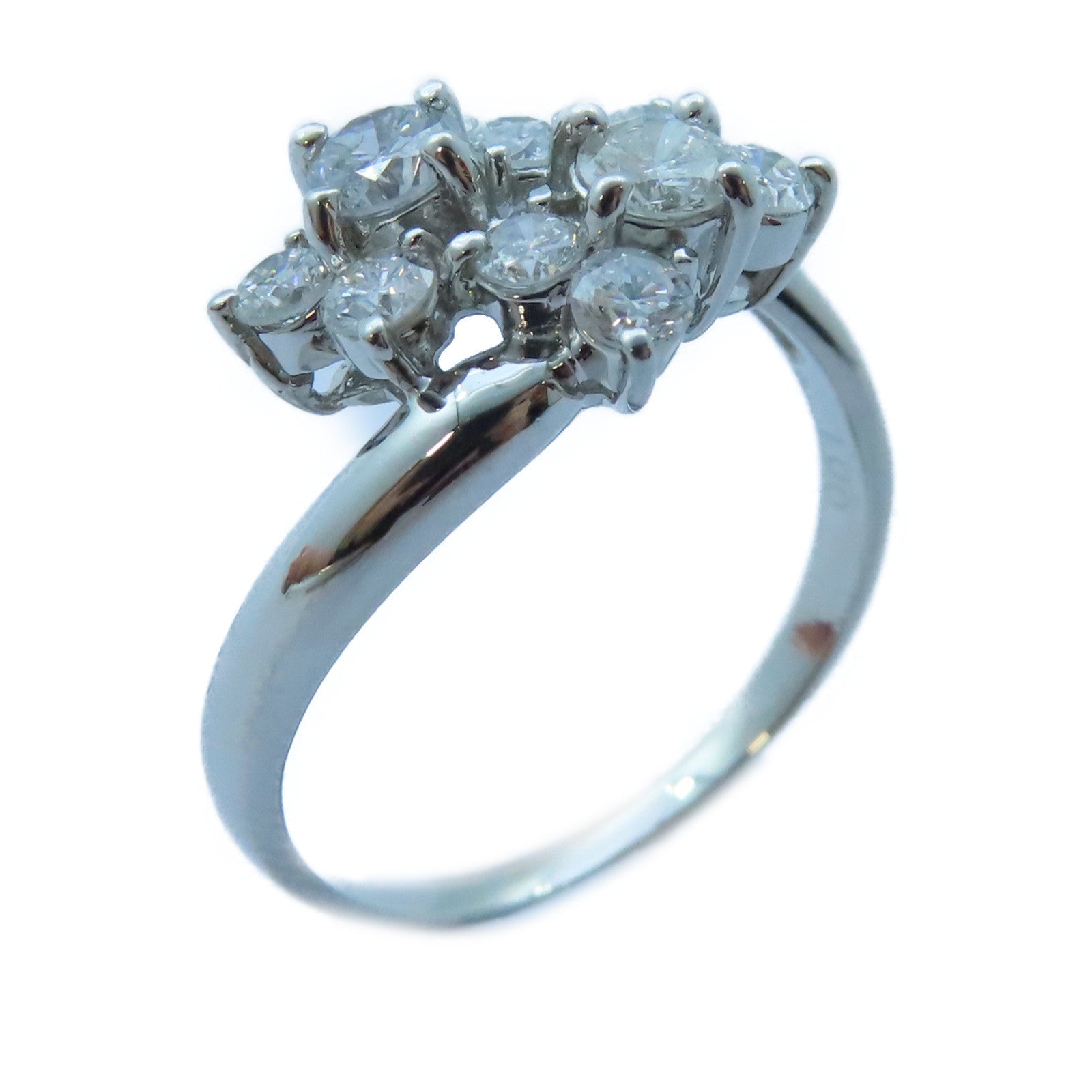 JEWELRY PT900白金Diamond Ring 1.00ct鑽石戒指US#7.25