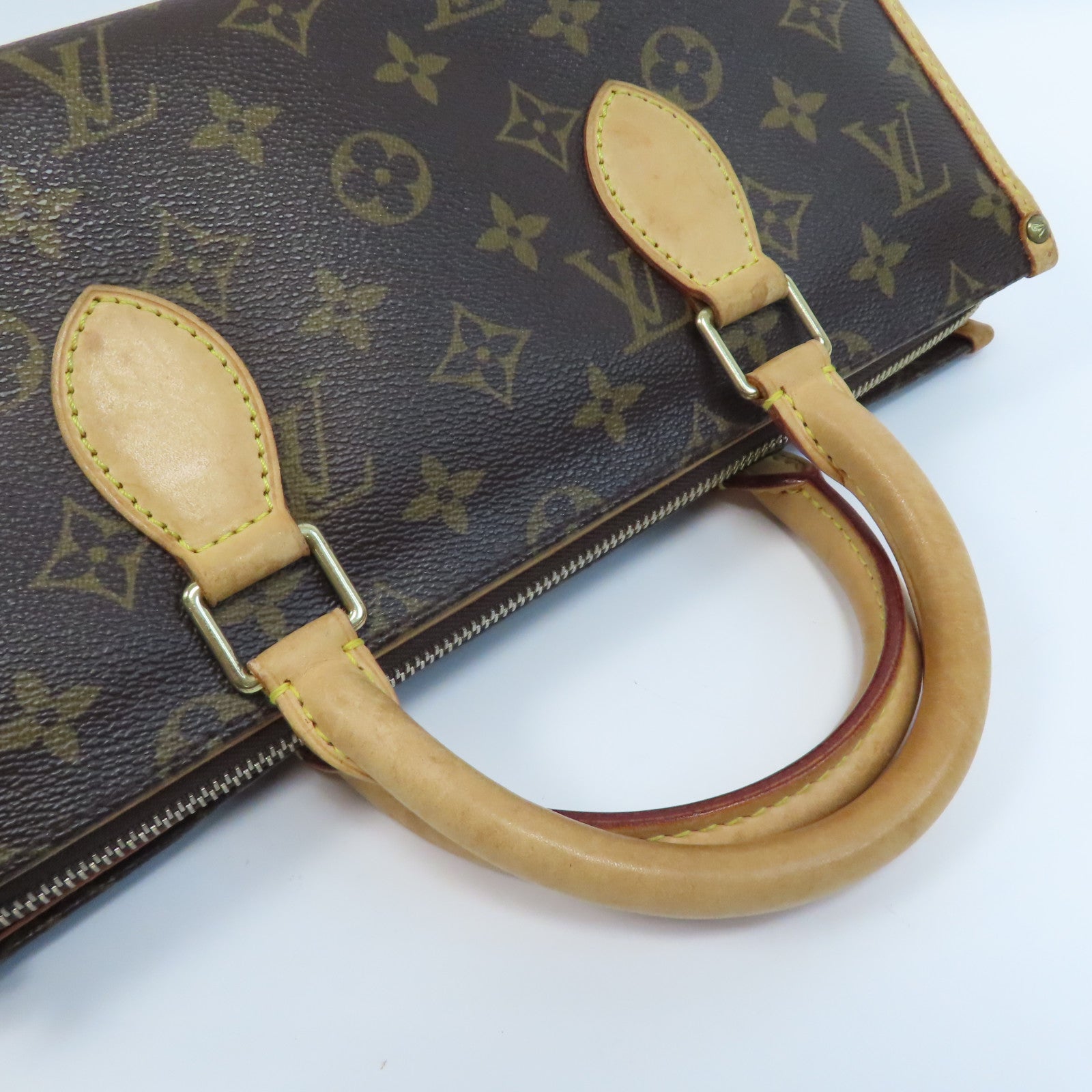 LOUIS VUITTON Monogram Popincourt金扣手挽袋啡色
