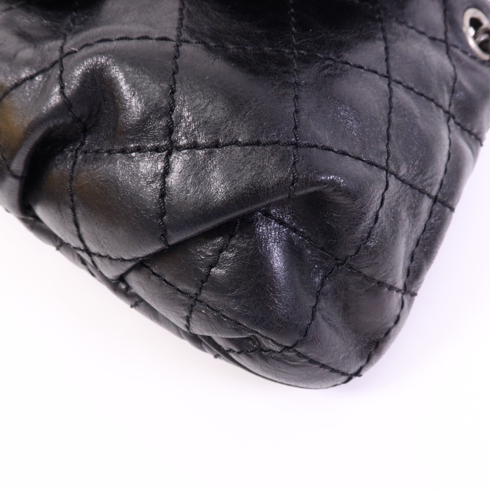 CHANEL 牛皮皮革/羊皮皮革Chain Shoulder Bag銀扣鏈帶肩背袋